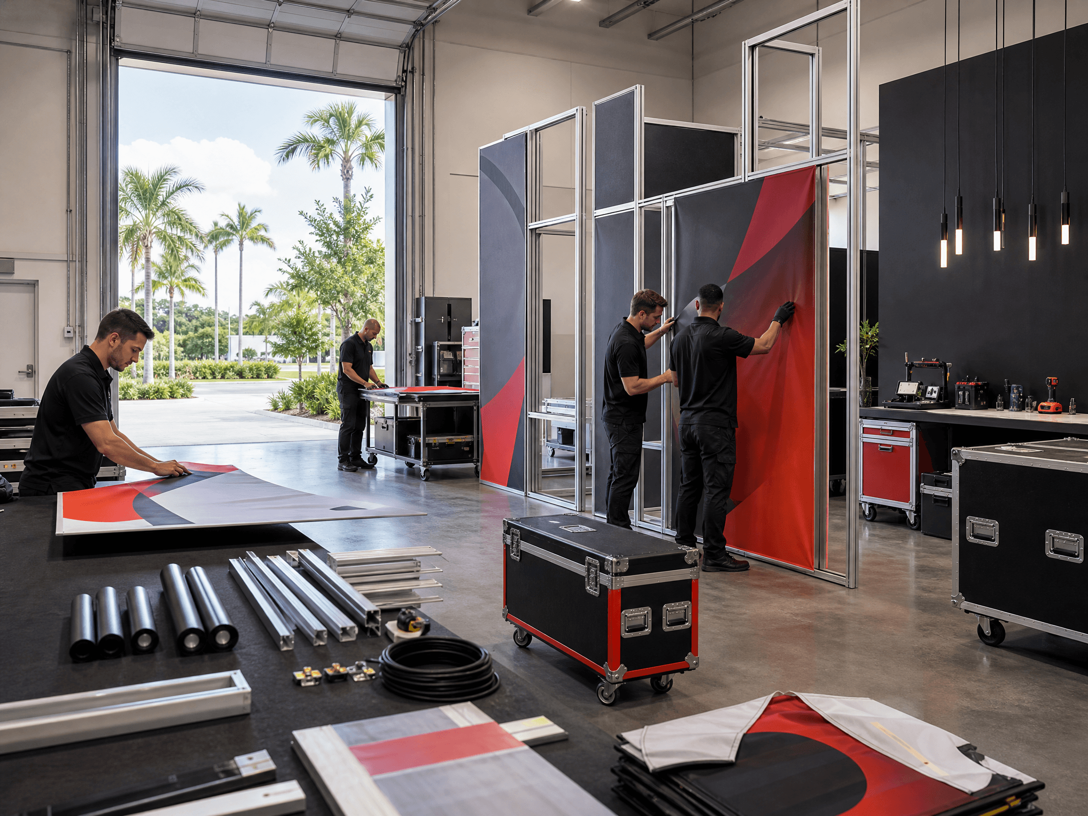 In-house graphics and exhibit production planning