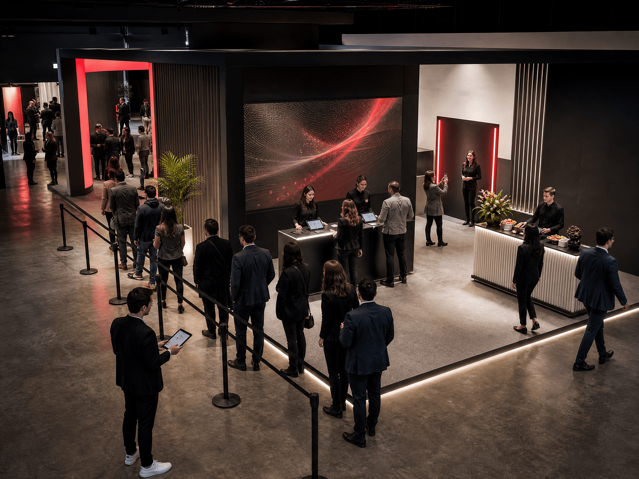 Illustrative event marketing agencies demonstration, visitor, or operations planning