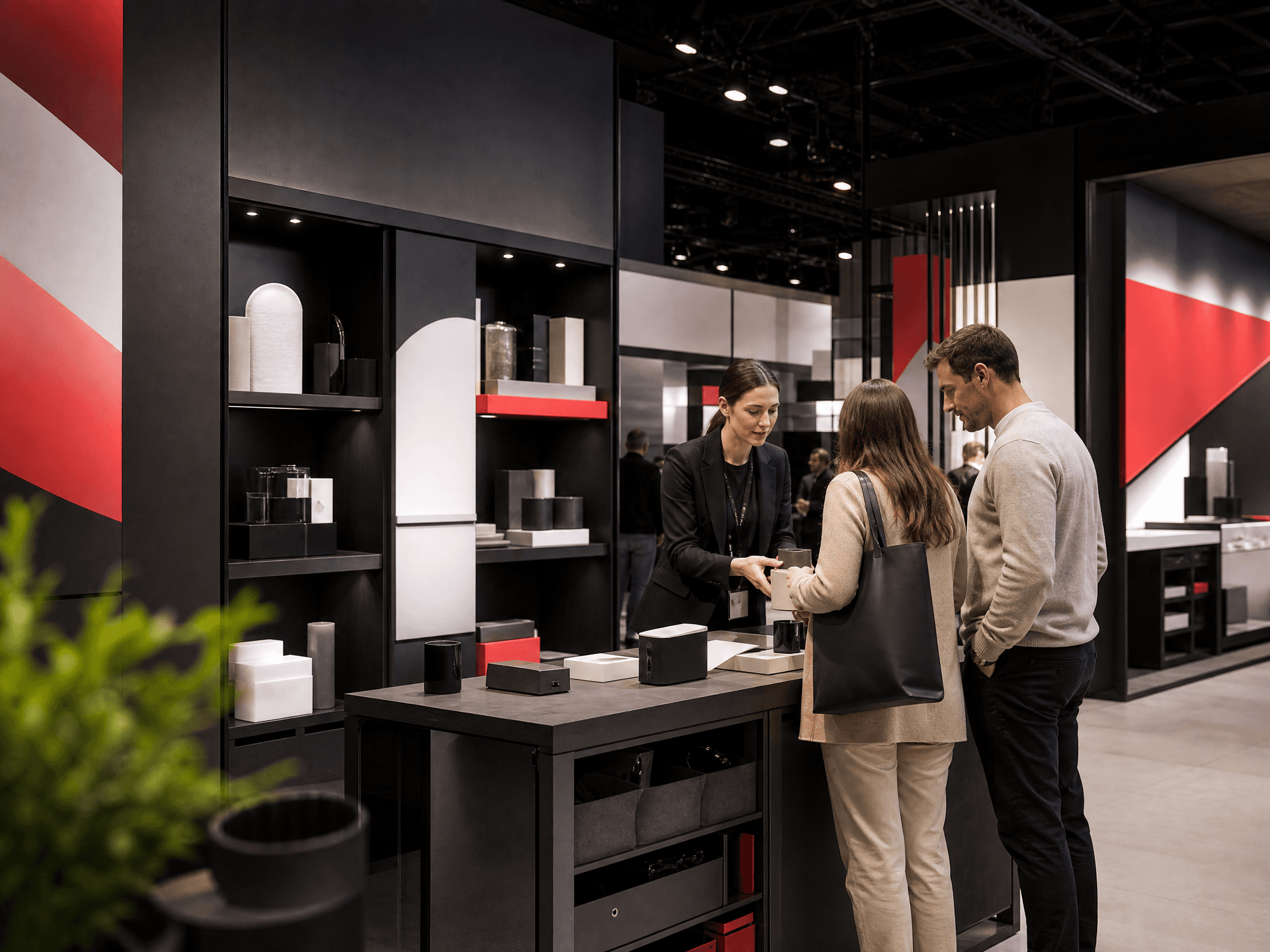 Illustrative retail & consumer brands exhibit planning environment