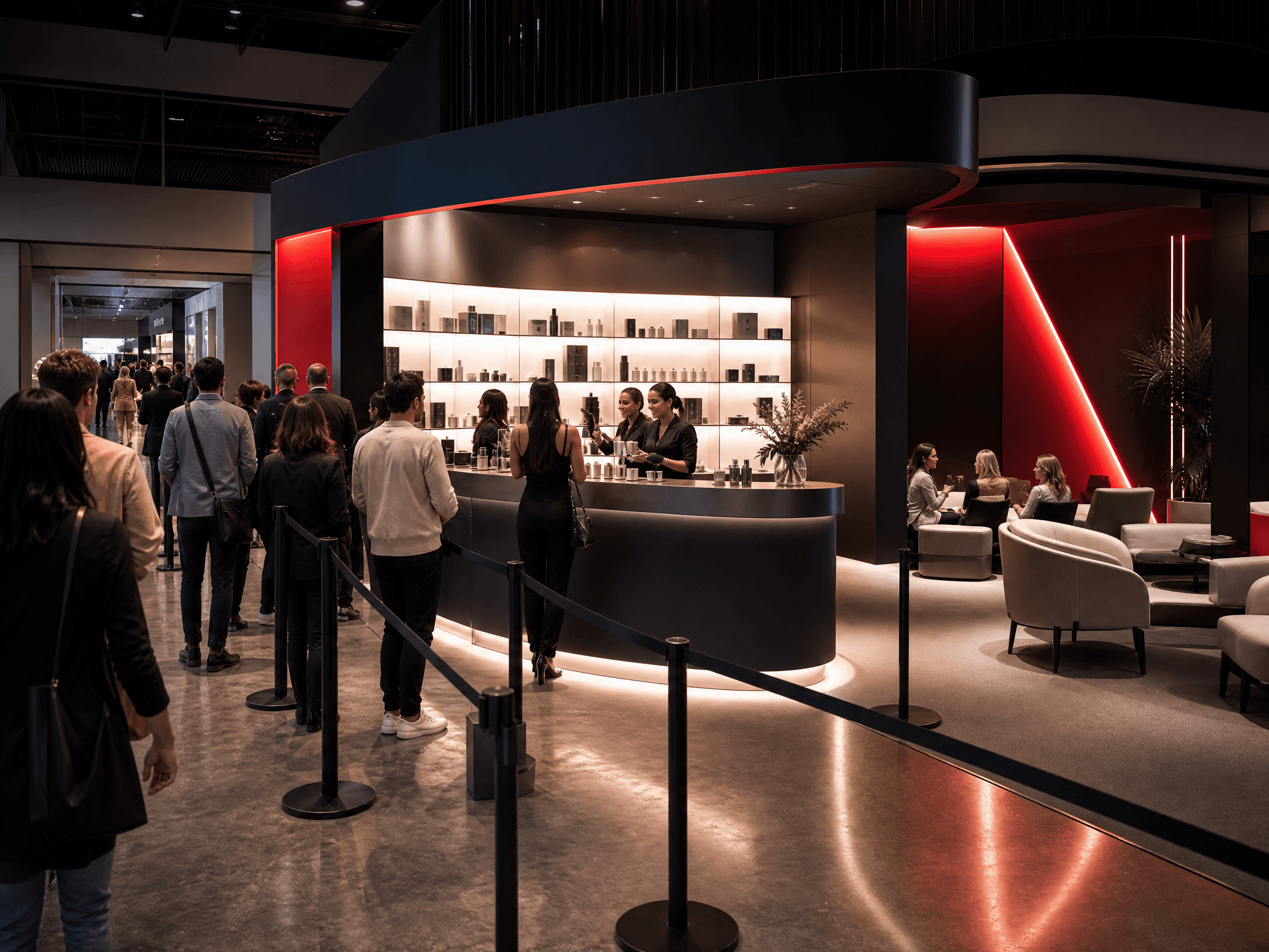 Illustrative retail & consumer brands demonstration, visitor, or operations planning