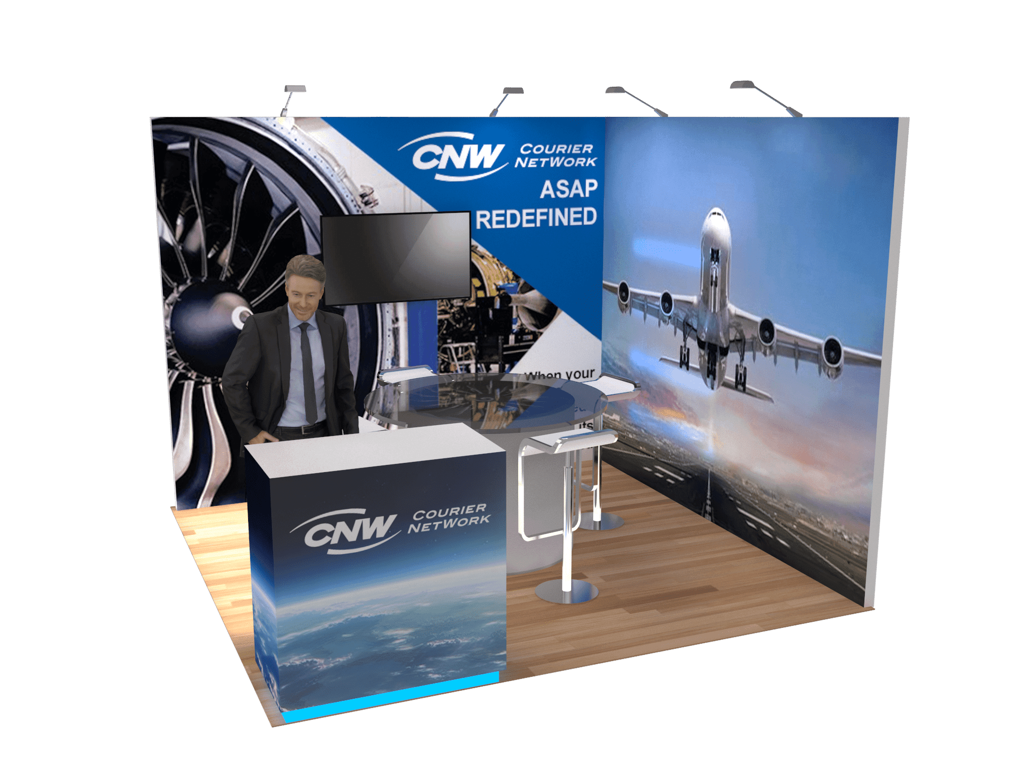 10 x 10 Trade Show Exhibit Rental