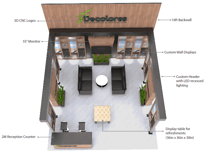 20 x 20 Las Vegas Booth Rental