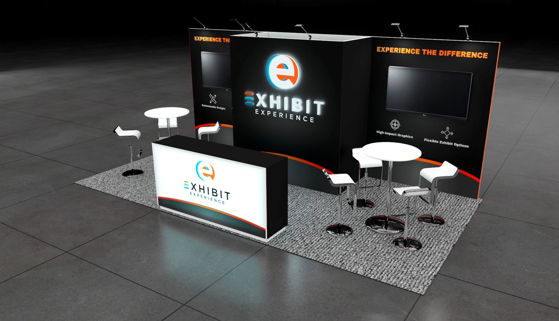 10 x 20 Affordable Trade Show Exhibit Rental Package – Option 3