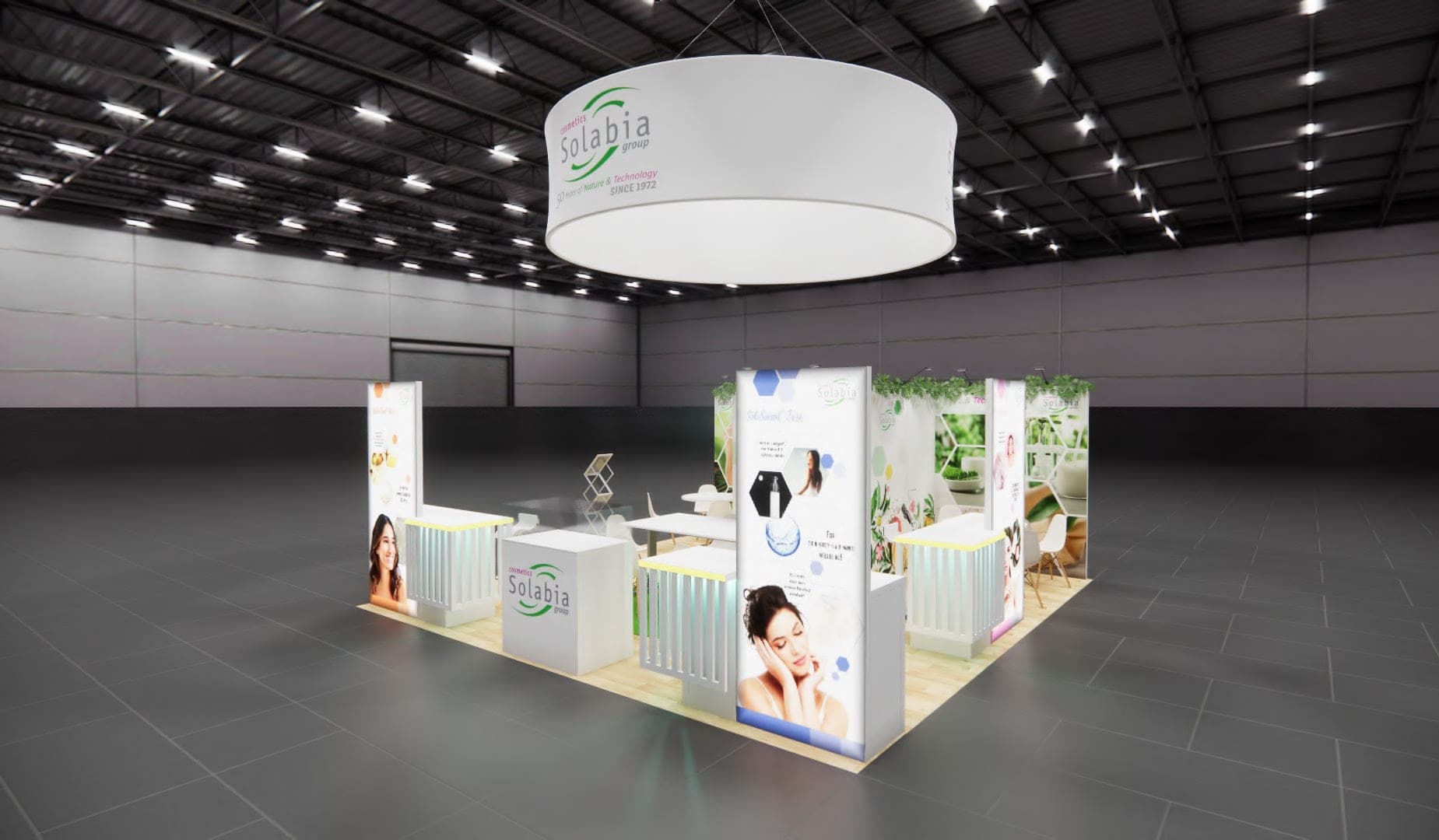 20x20 Las Vegas Health and Beauty Trade Show Exhibit Rental