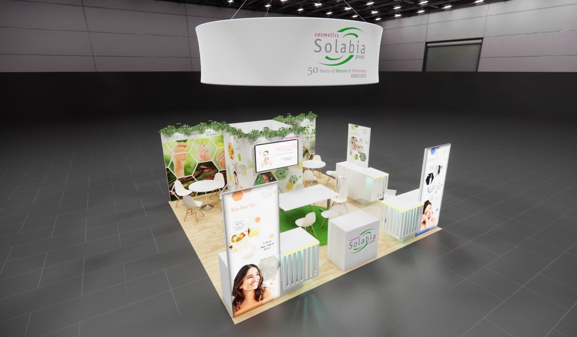 20x20 Las Vegas Health and Beauty Trade Show Exhibit Rental
