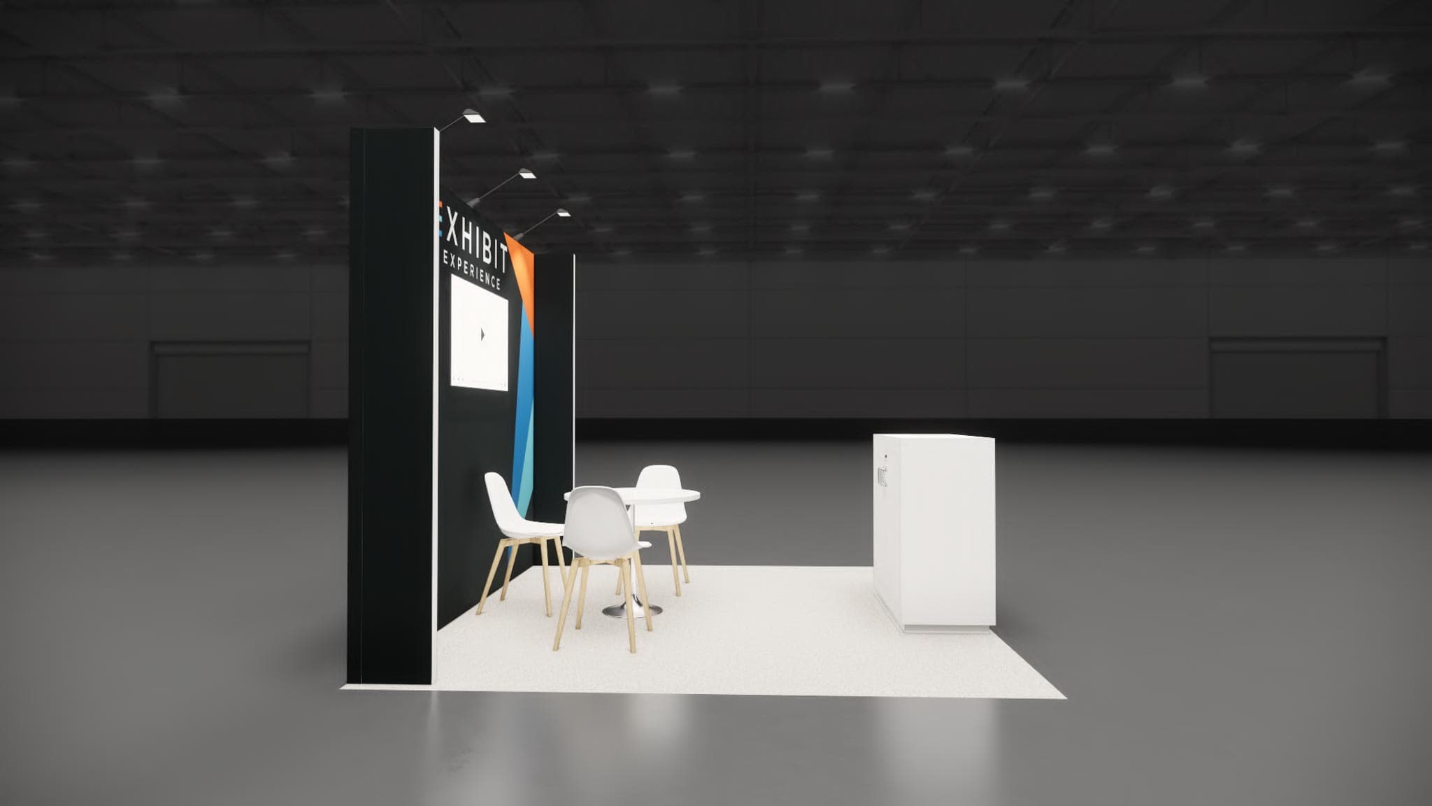 10 x 10 Affordable Trade Show Exhibit Rental Package – Option 3