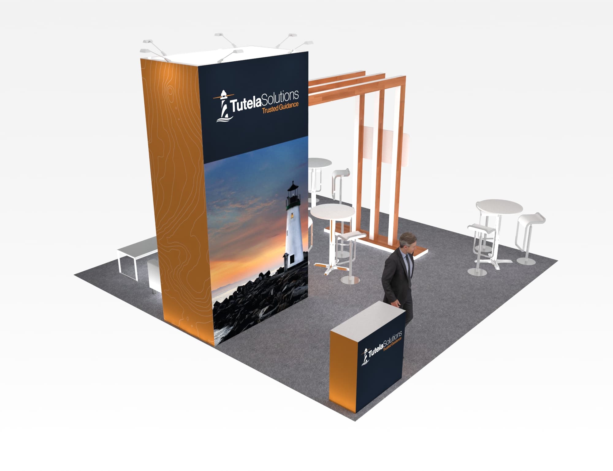20x20 Exhibit Rental Stand Display