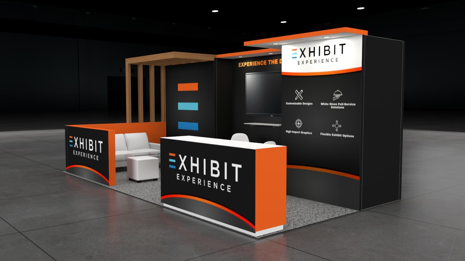 10 x 20 Affordable Trade Show Exhibit Rental Package – Option 2