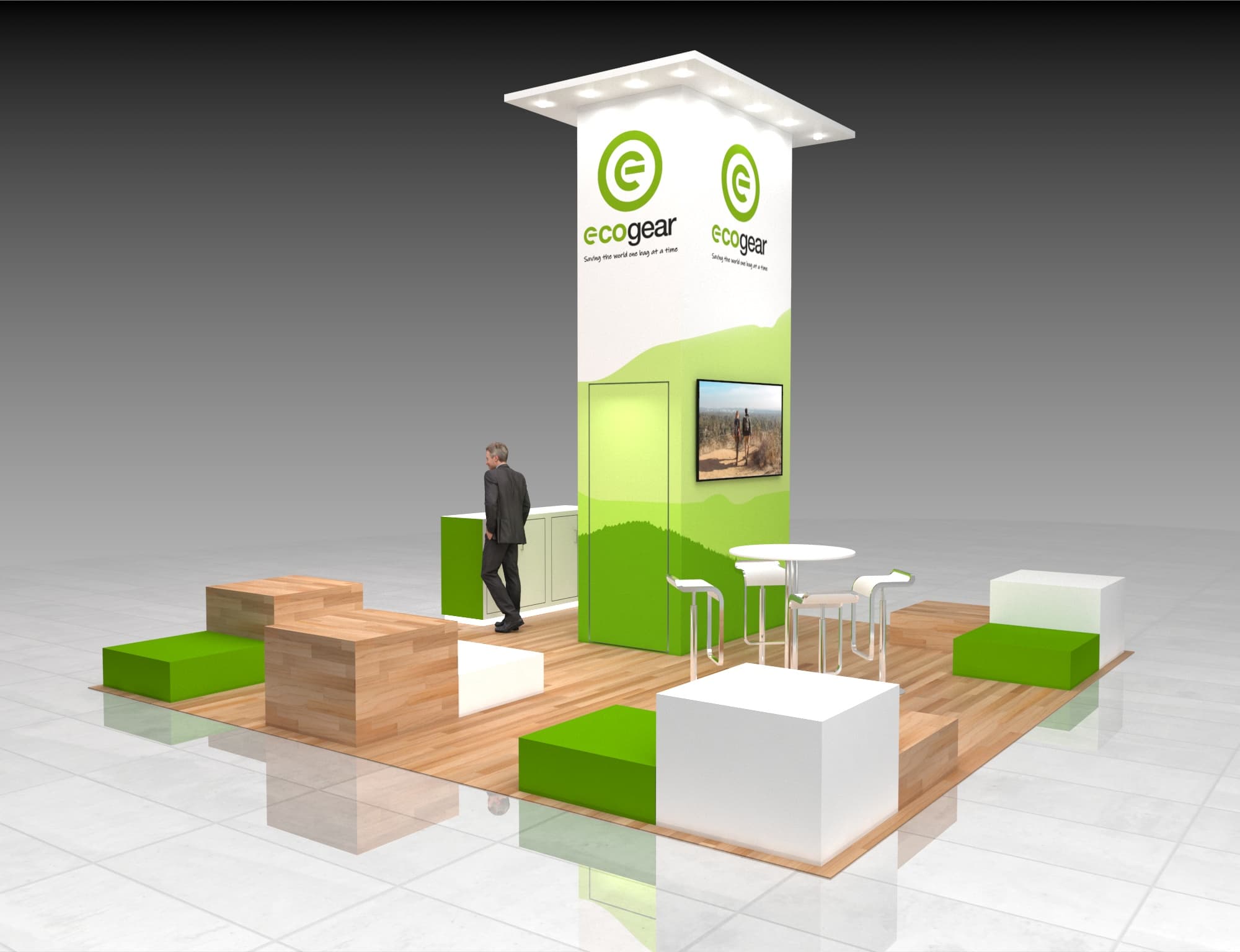 20x20 Display Trade Show Booth Rental