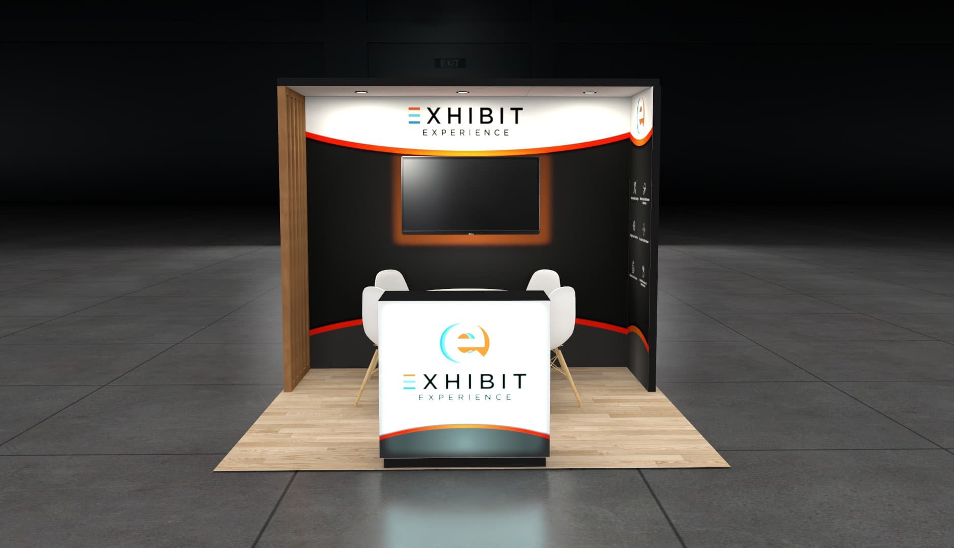 10 x 10 Affordable Trade Show Exhibit Rental Package– Option 4