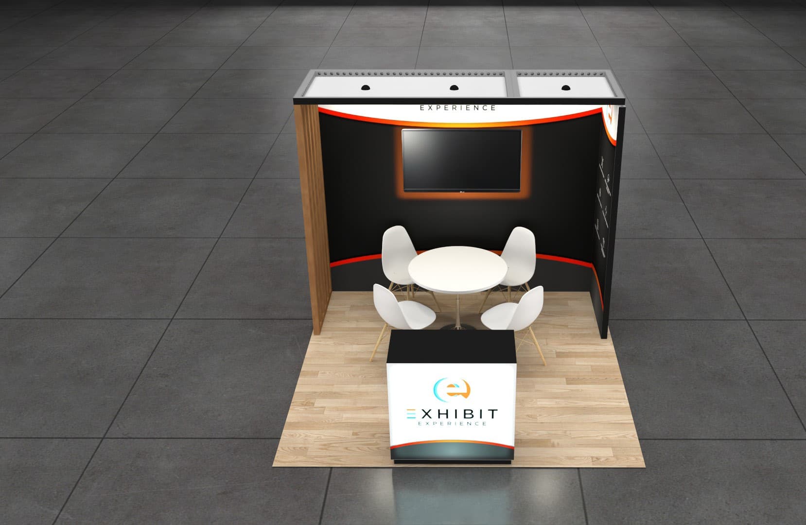 10 x 10 Affordable Trade Show Exhibit Rental Package– Option 4