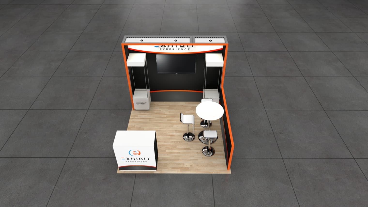 10 x 10 Affordable Trade Show Exhibit Rental Package – Option 5