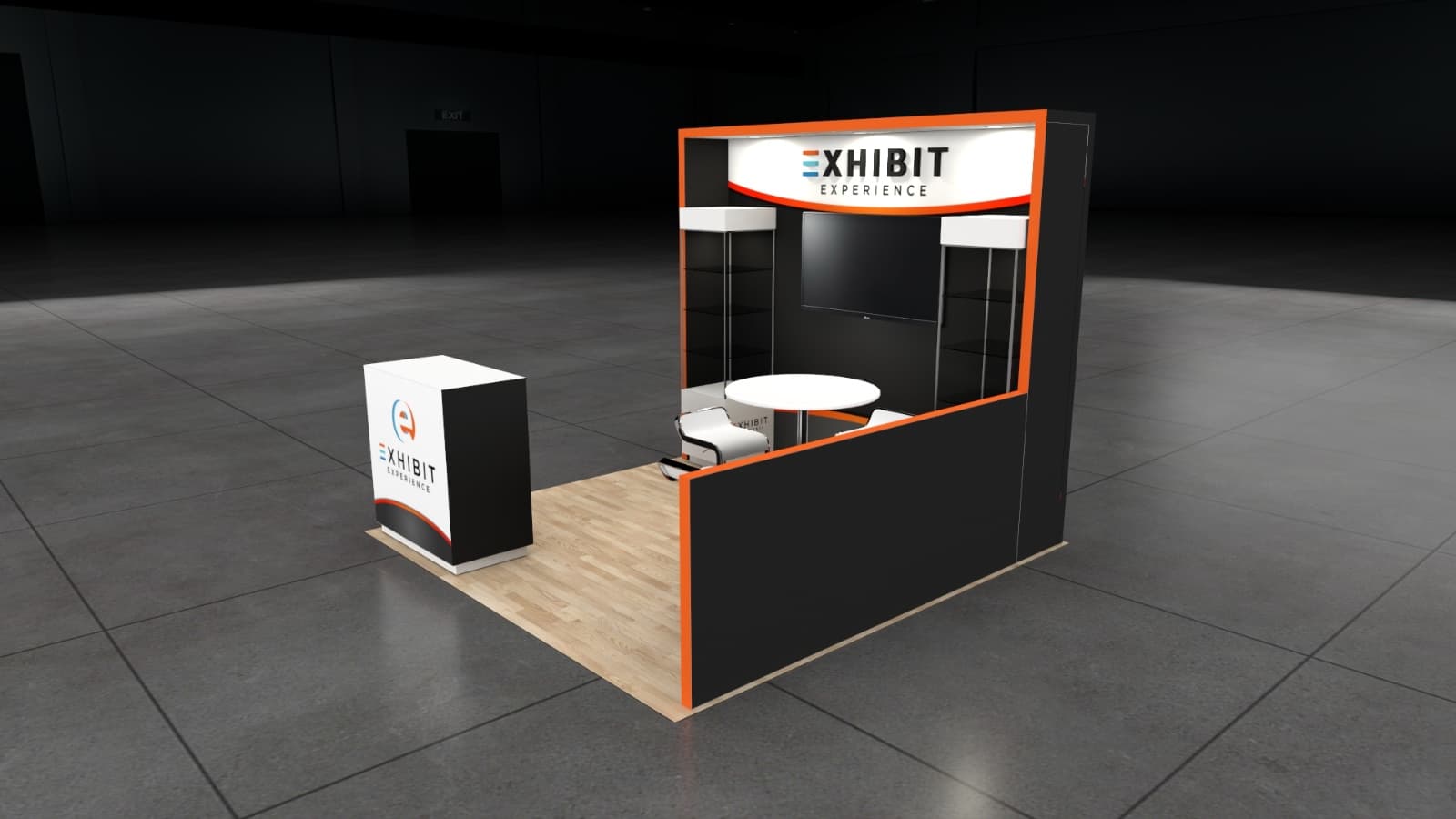 10 x 10 Affordable Trade Show Exhibit Rental Package – Option 5