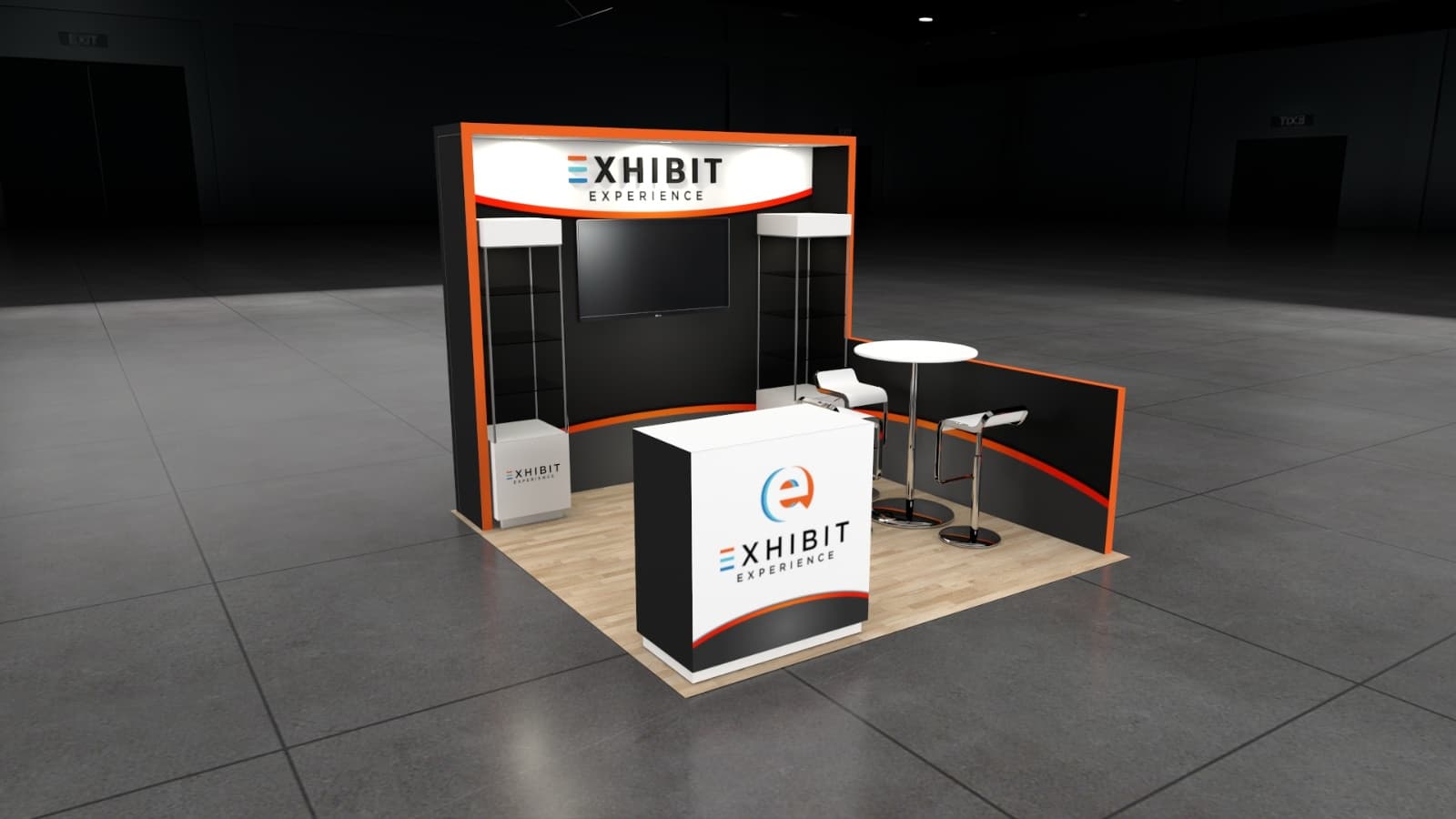 10 x 10 Affordable Trade Show Exhibit Rental Package – Option 5