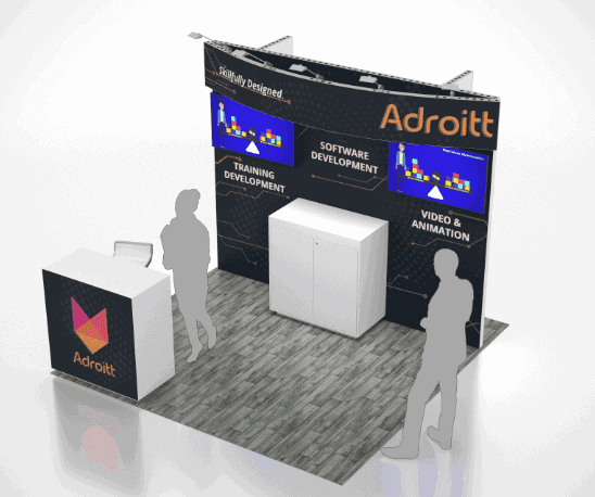10 x 10 Trade Show Exhibit Rental