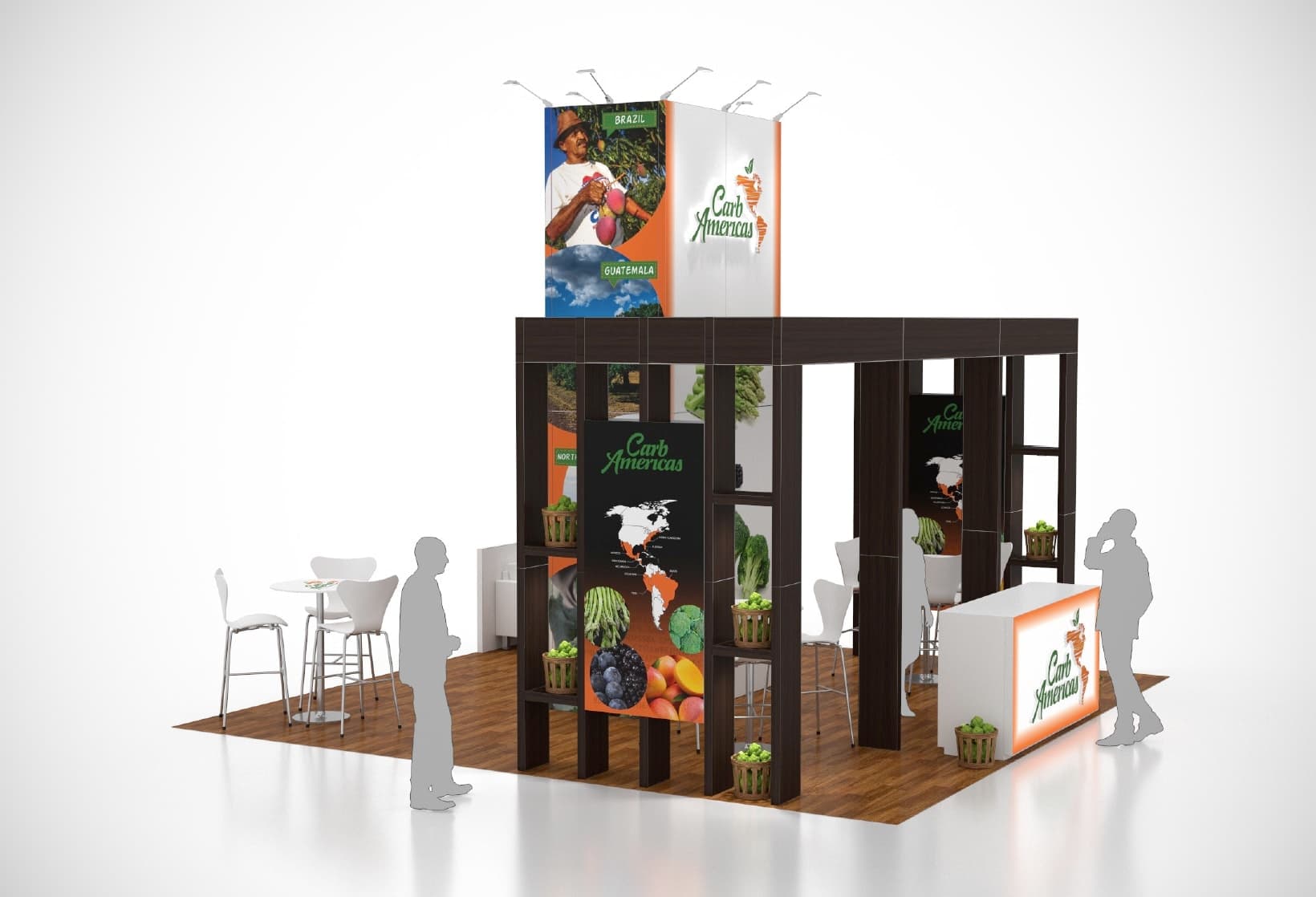 20 x 20 Food & Beverage Trade Show Booth Rental