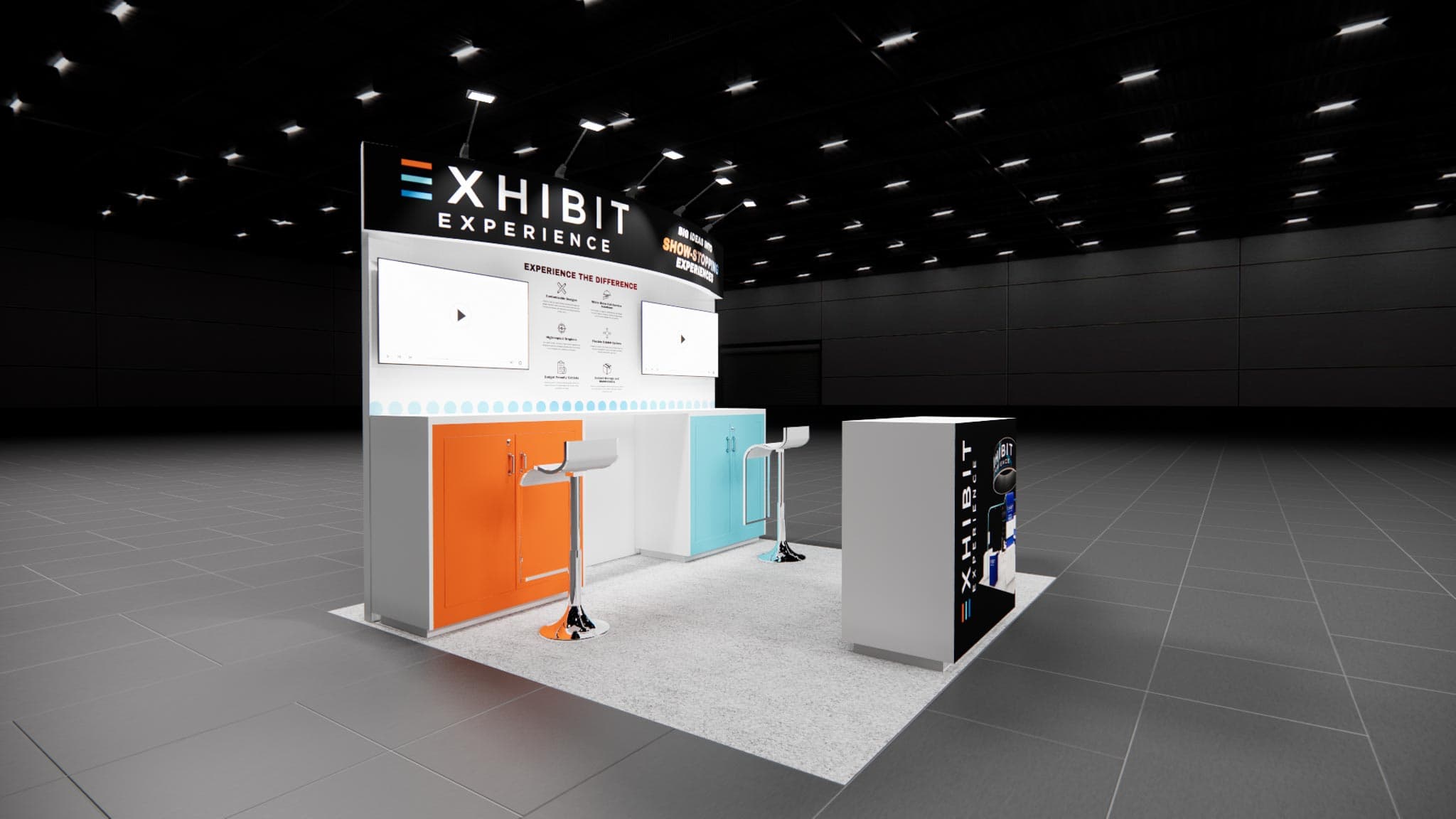 10 x 10 Affordable Trade Show Exhibit Rental Package – Option 7