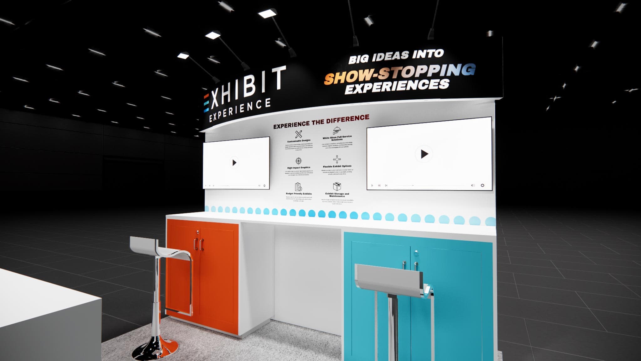 10 x 10 Affordable Trade Show Exhibit Rental Package – Option 7