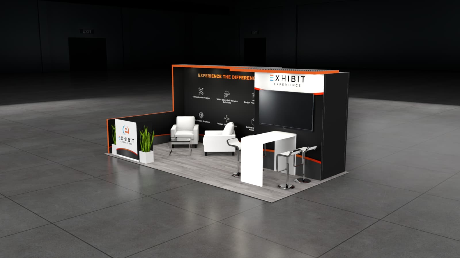10 x 20 Affordable Trade Show Exhibit Rental Package – Option 1