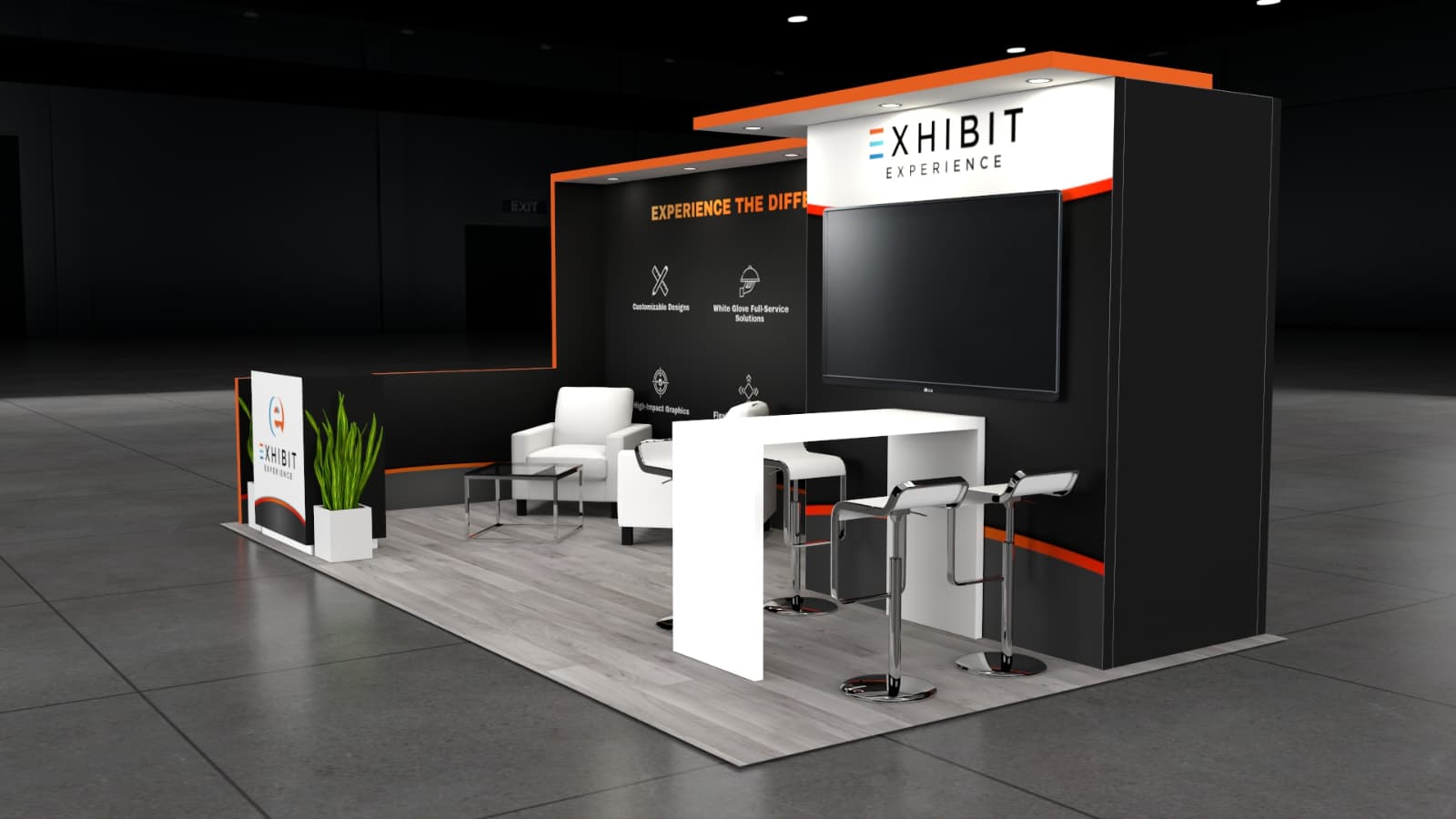 10 x 20 Affordable Trade Show Exhibit Rental Package – Option 1