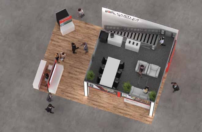 20x30 Two Story Trade Show Booth Rental – Compact Double Deck