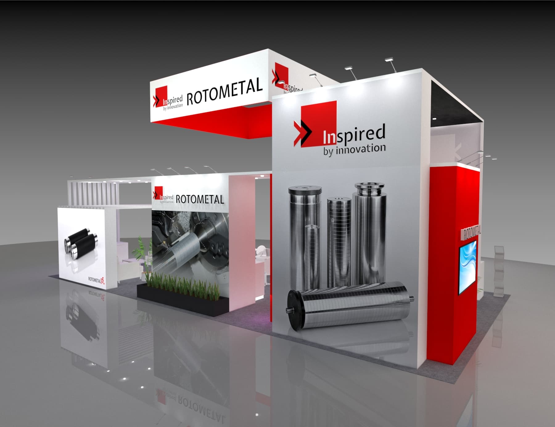 44x25 Custom Exhibit Rental for Mobile World Congress
