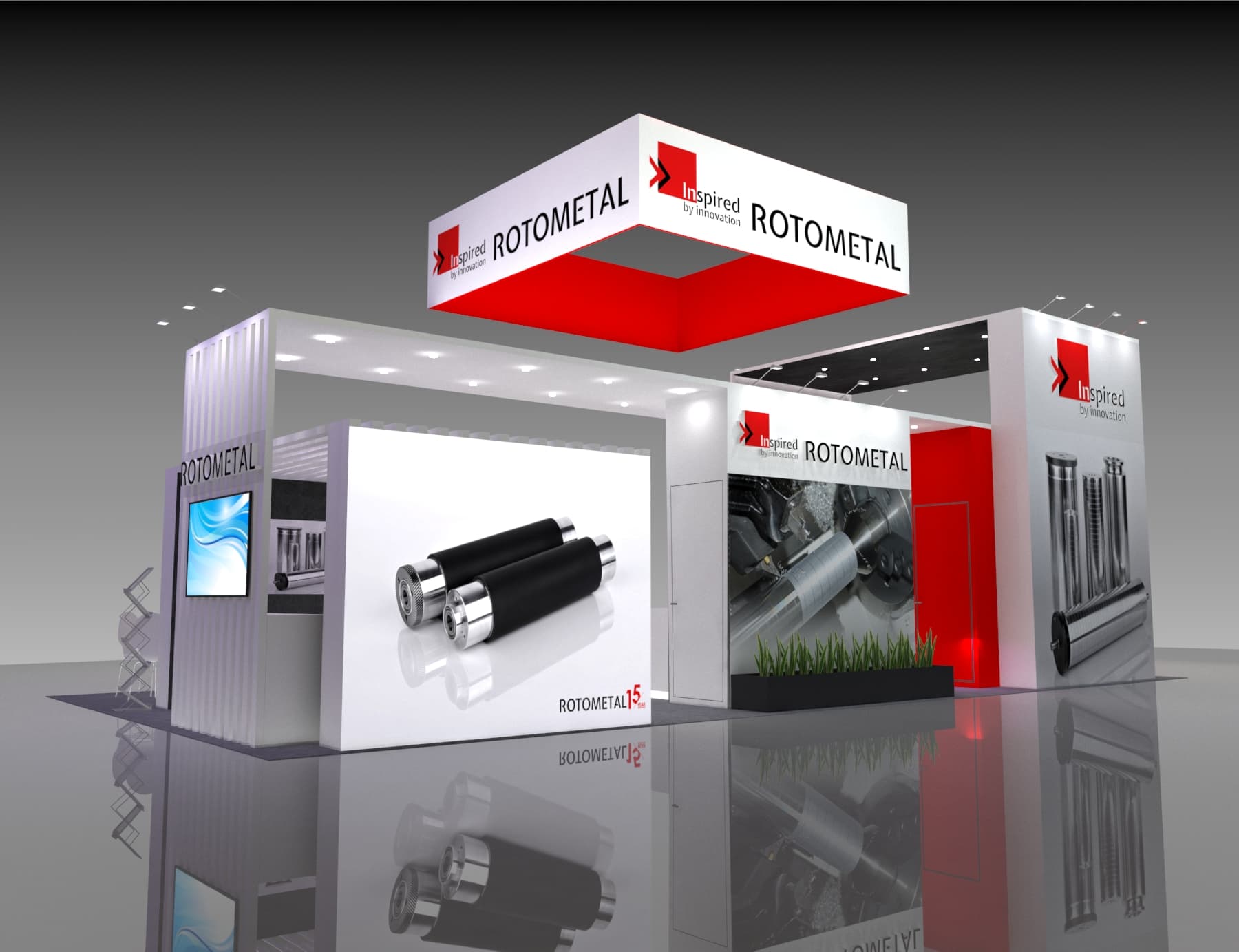 44x25 Custom Exhibit Rental for Mobile World Congress