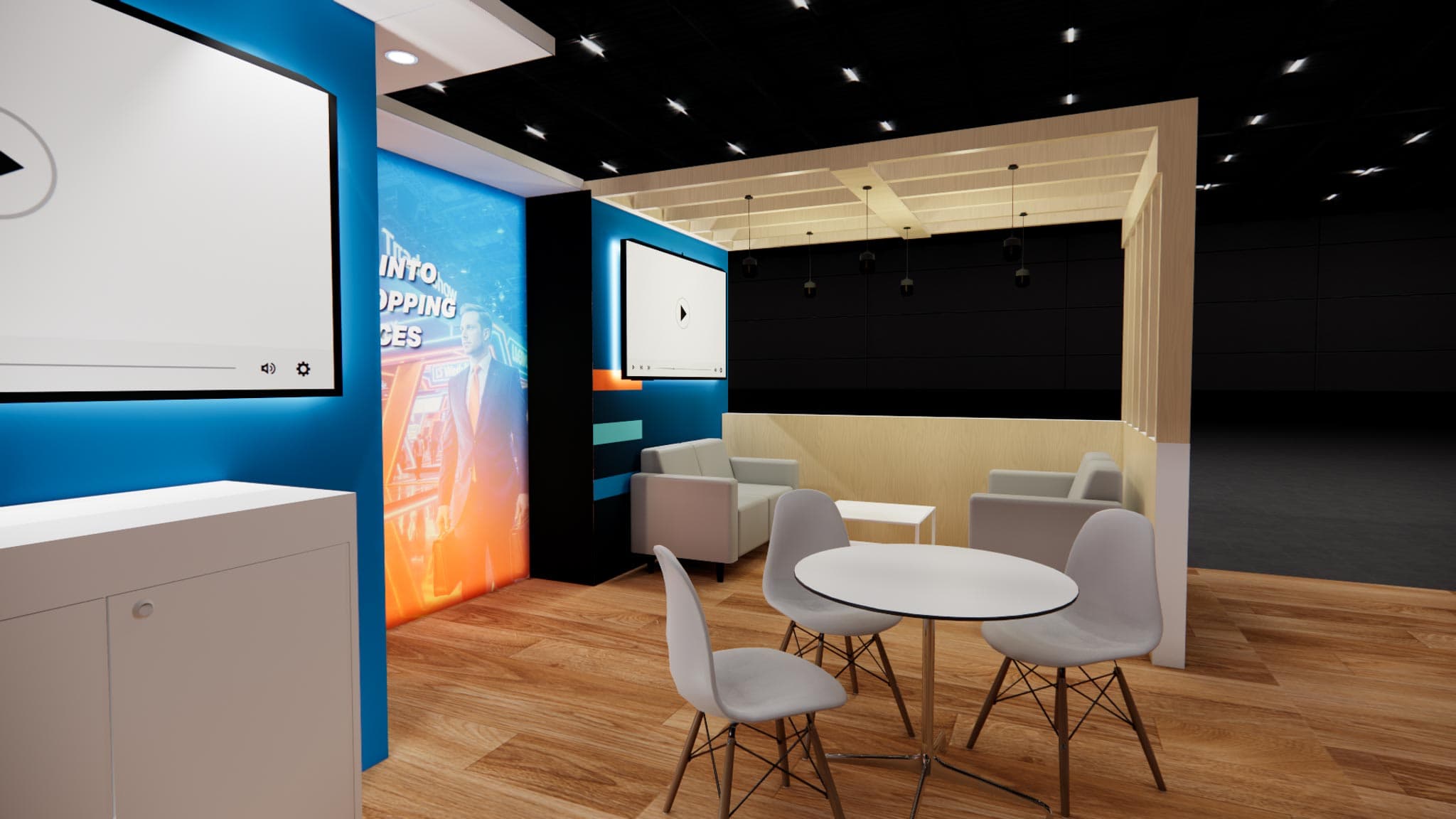 20 x 20 Affordable Trade Show Exhibit Rental Package - Option 1