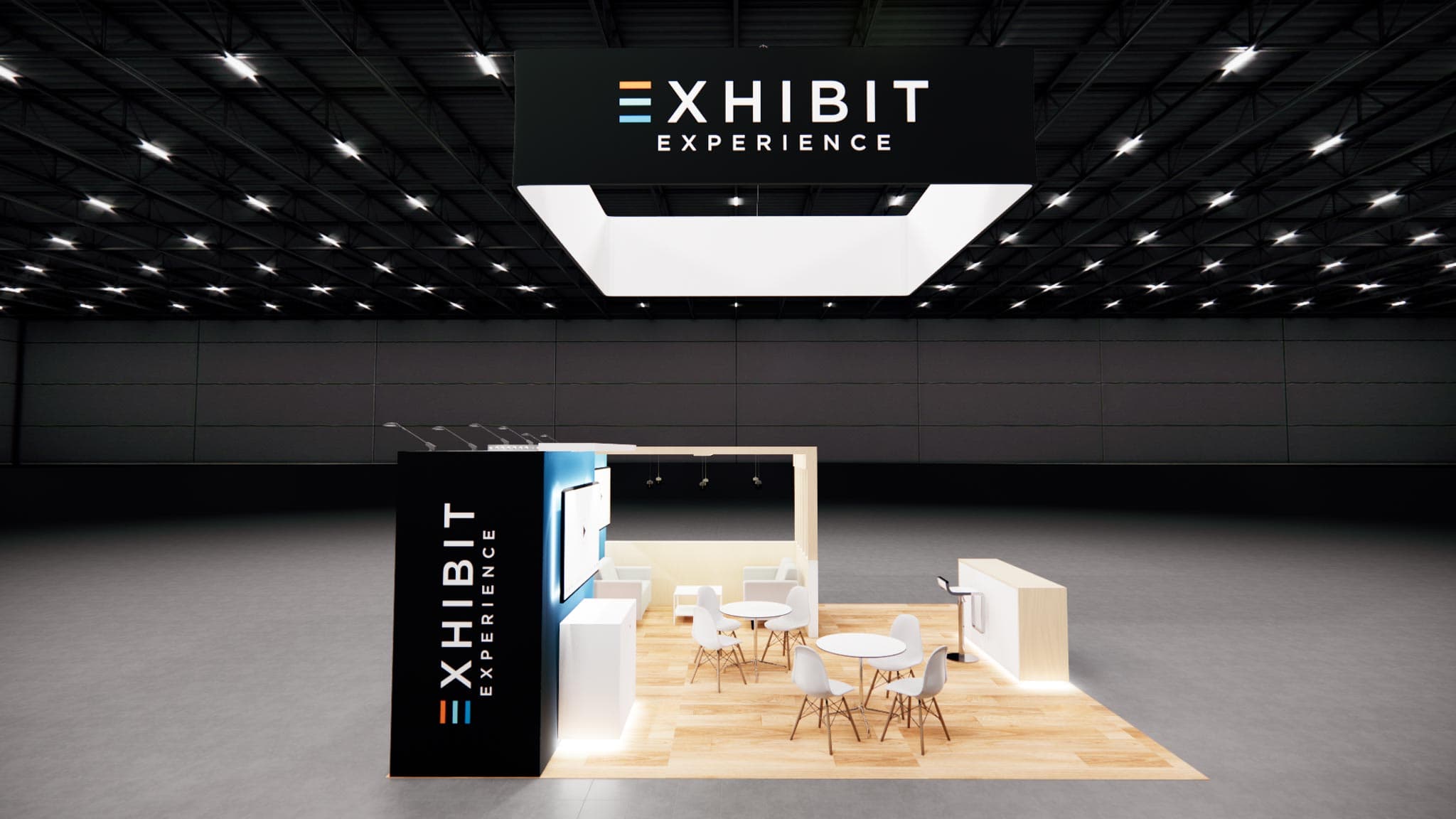20 x 20 Affordable Trade Show Exhibit Rental Package - Option 1