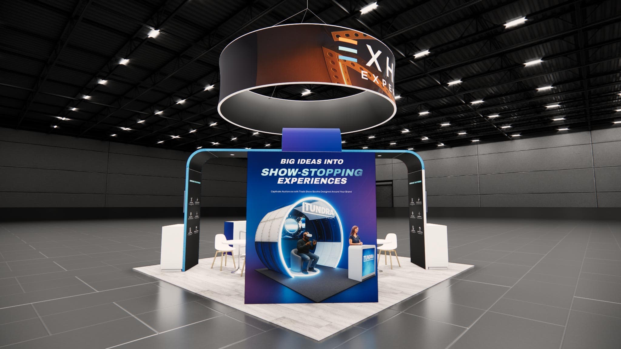 20 x 20 Affordable Trade Show Exhibit Rental Package - Option 4