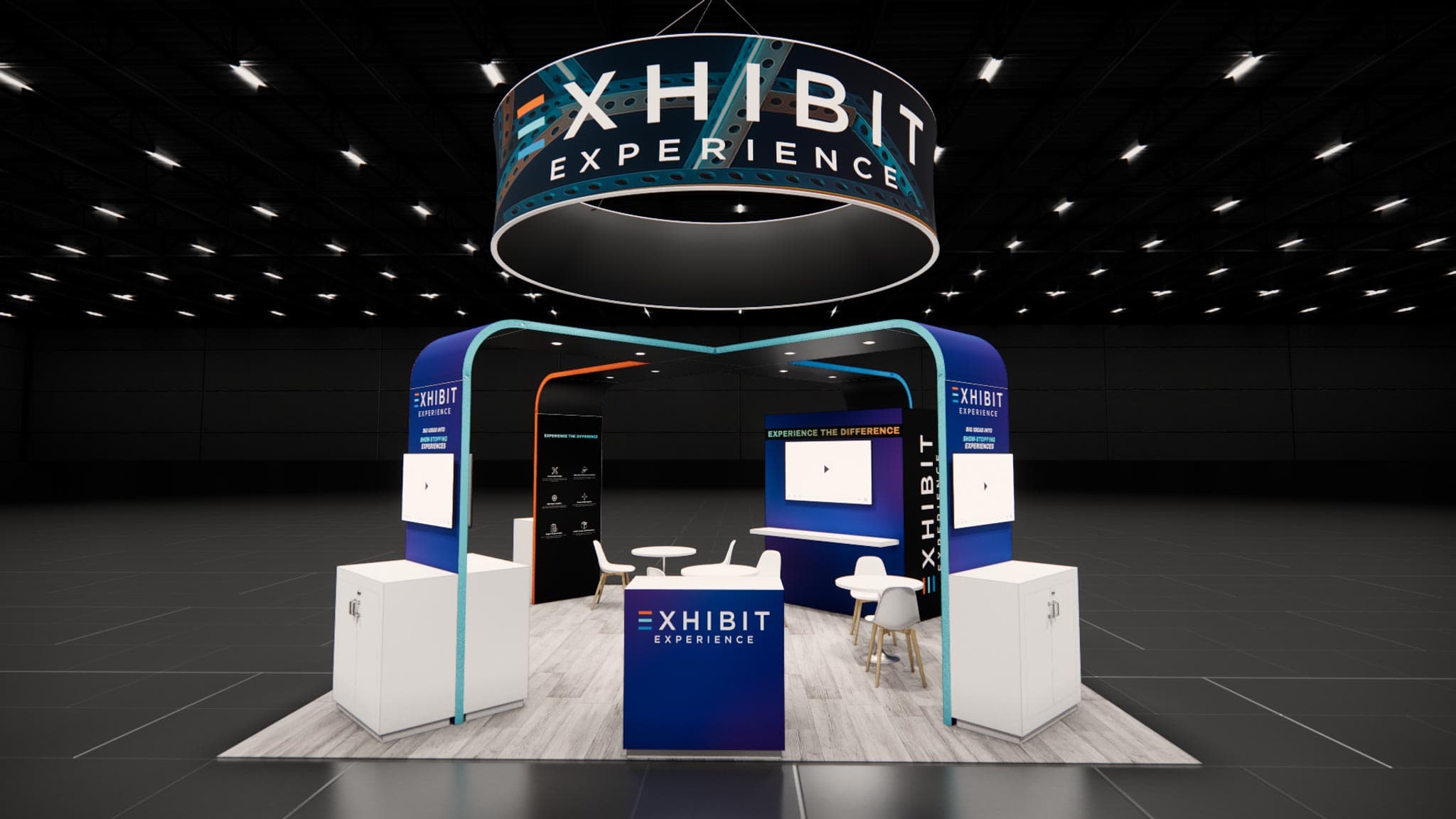 20 x 20 Affordable Trade Show Exhibit Rental Package - Option 4