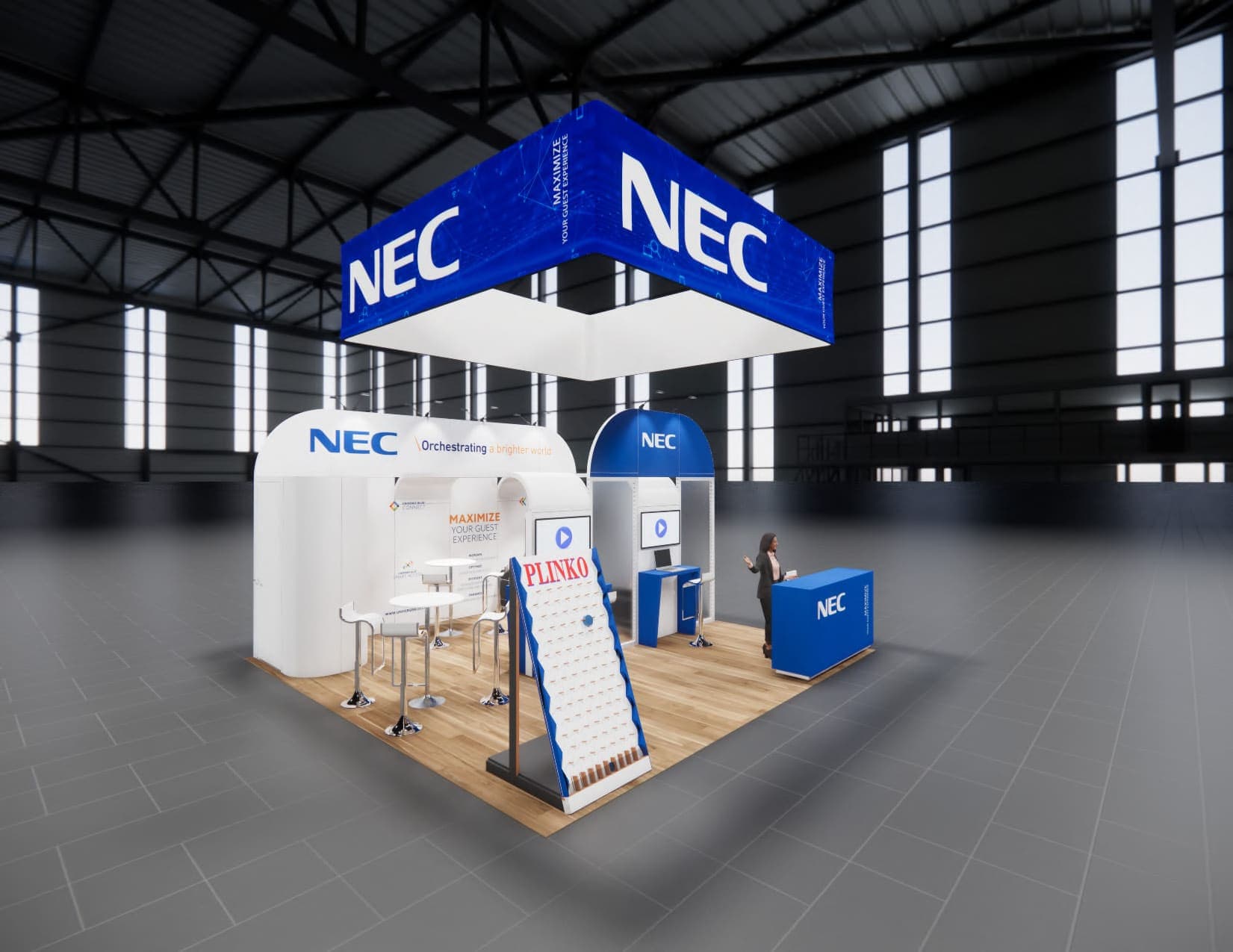 IFE Las Vegas trade show exhibit rental 20 x 20