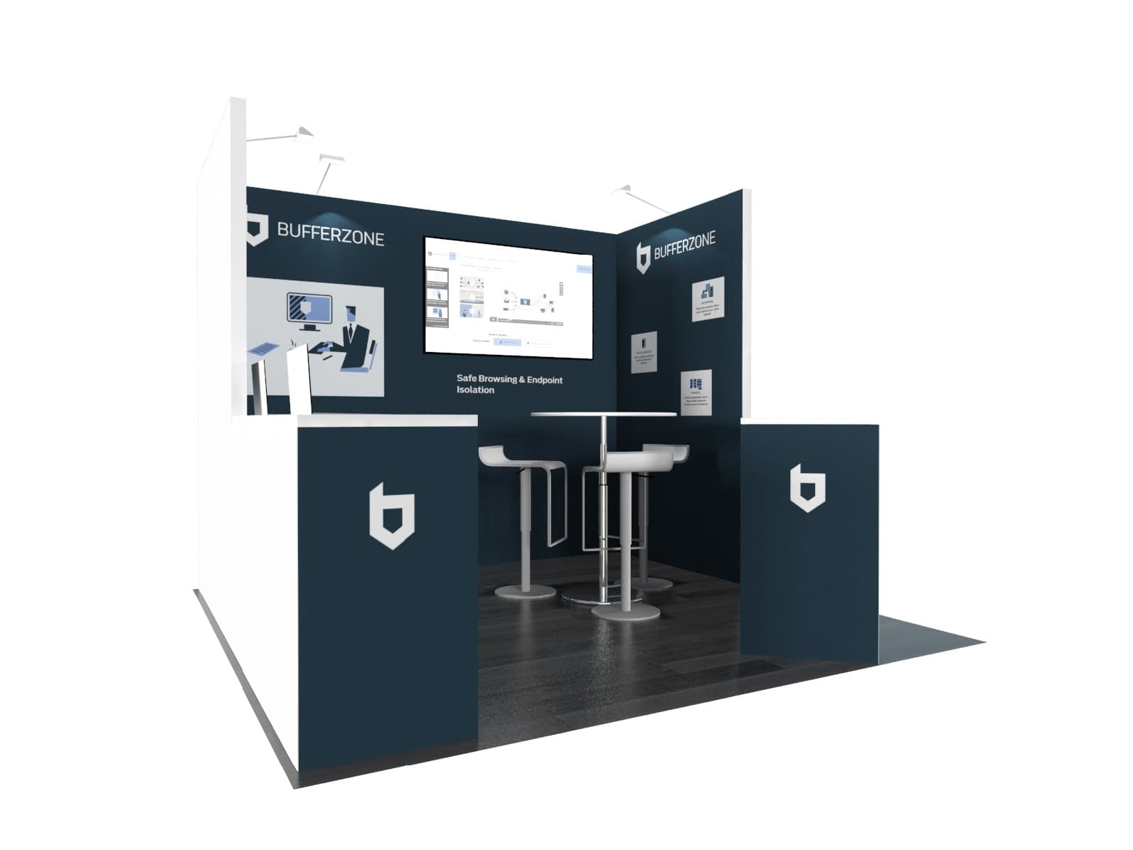 TPE24 10 x 10 Black Hat Trade Show Exhibit Rental