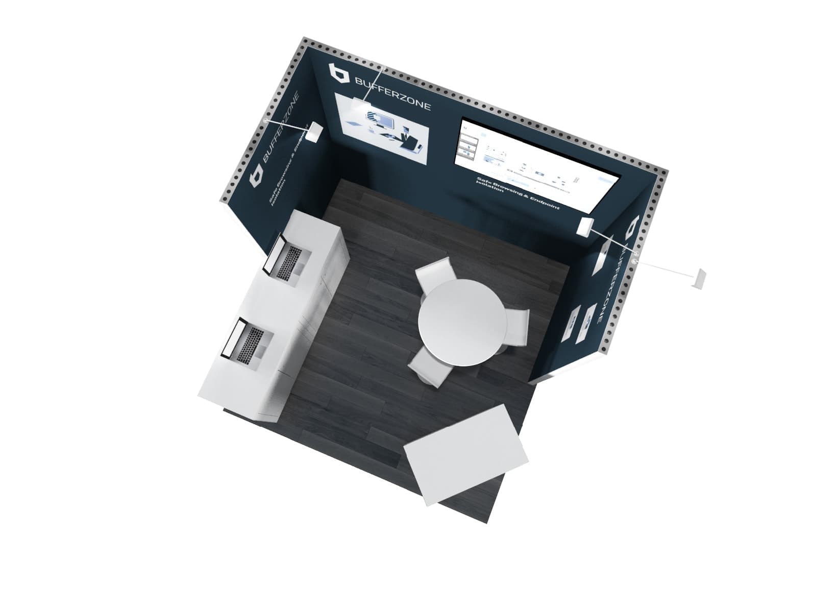 TPE24 10 x 10 Black Hat Trade Show Exhibit Rental