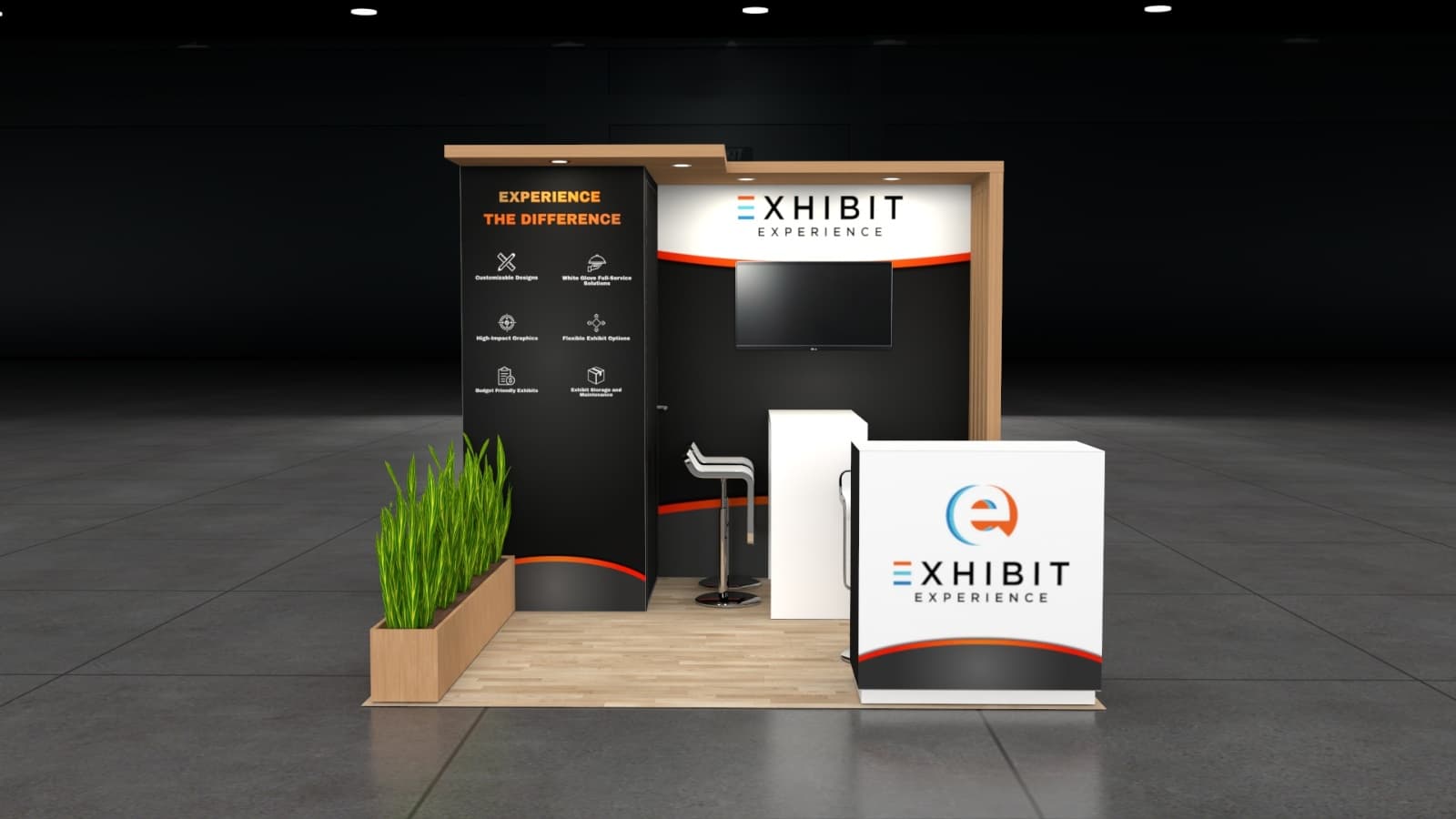 10 x 10 Affordable Trade Show Exhibit Rental Package - Option 1