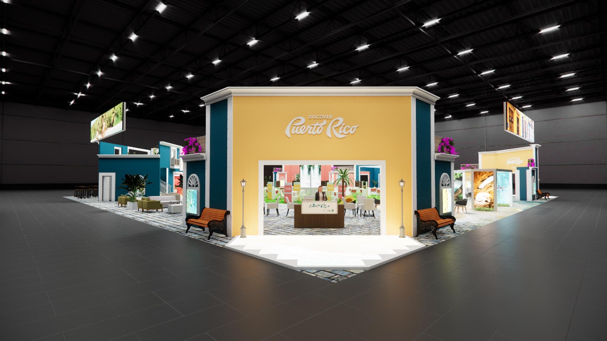 120 x 120 Double Deck Trade Show Booth Rental