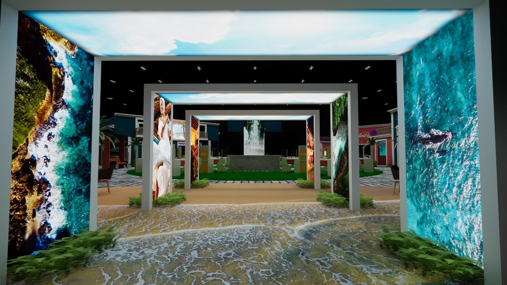 120 x 120 Double Deck Trade Show Booth Rental