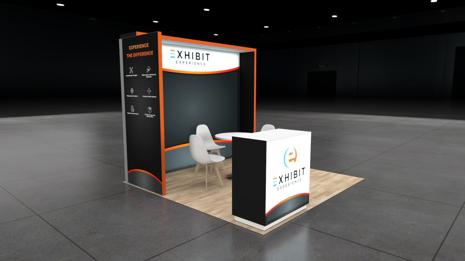 10 x 10 Affordable Trade Show Exhibit Rental Package – Option 6