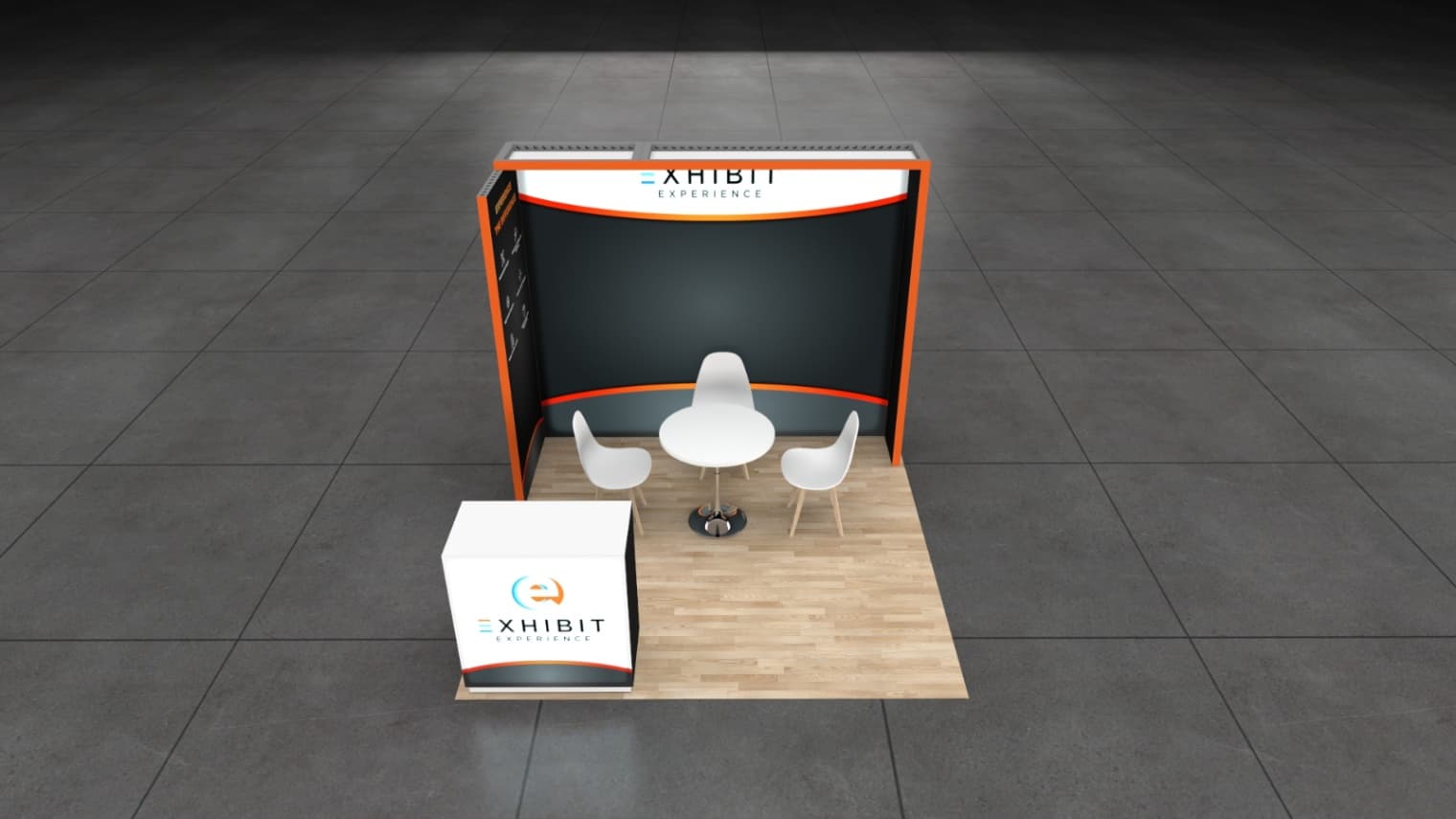10 x 10 Affordable Trade Show Exhibit Rental Package – Option 6