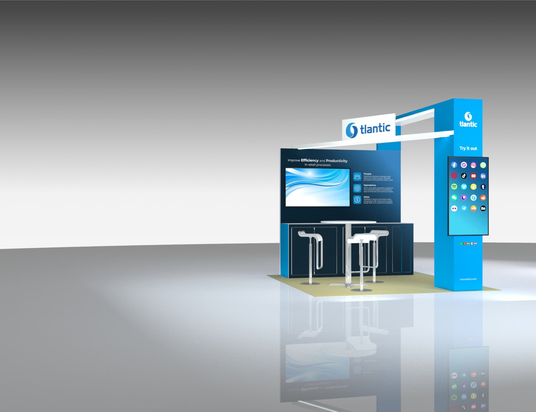 10 x 10 Exhibit Trade Show Booth Rental