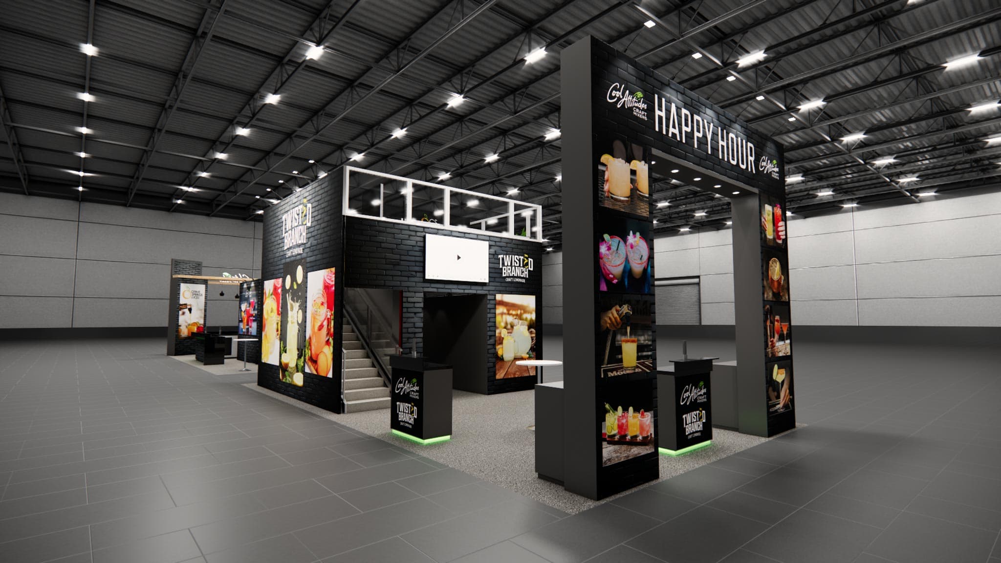 20 x 40 Double Deck Trade Show Booth Rental