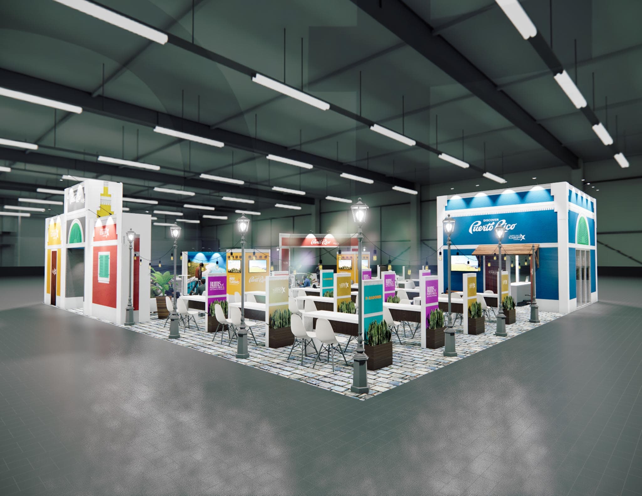 60 x 60 Trade Show Double Deck Stand Rental