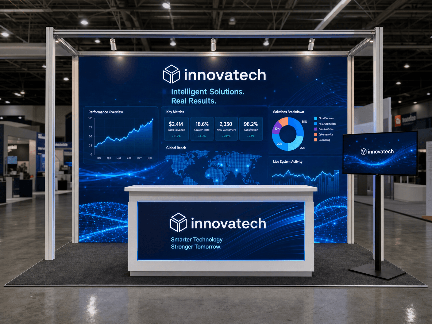 10x20 Immersive LED Exhibit for NAB Technology Companies
