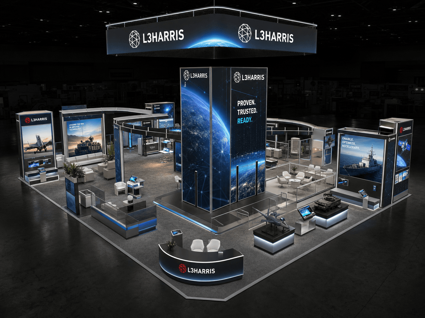 50x50 Dynamic LED Exhibit for I/ITSEC Aerospace Firms