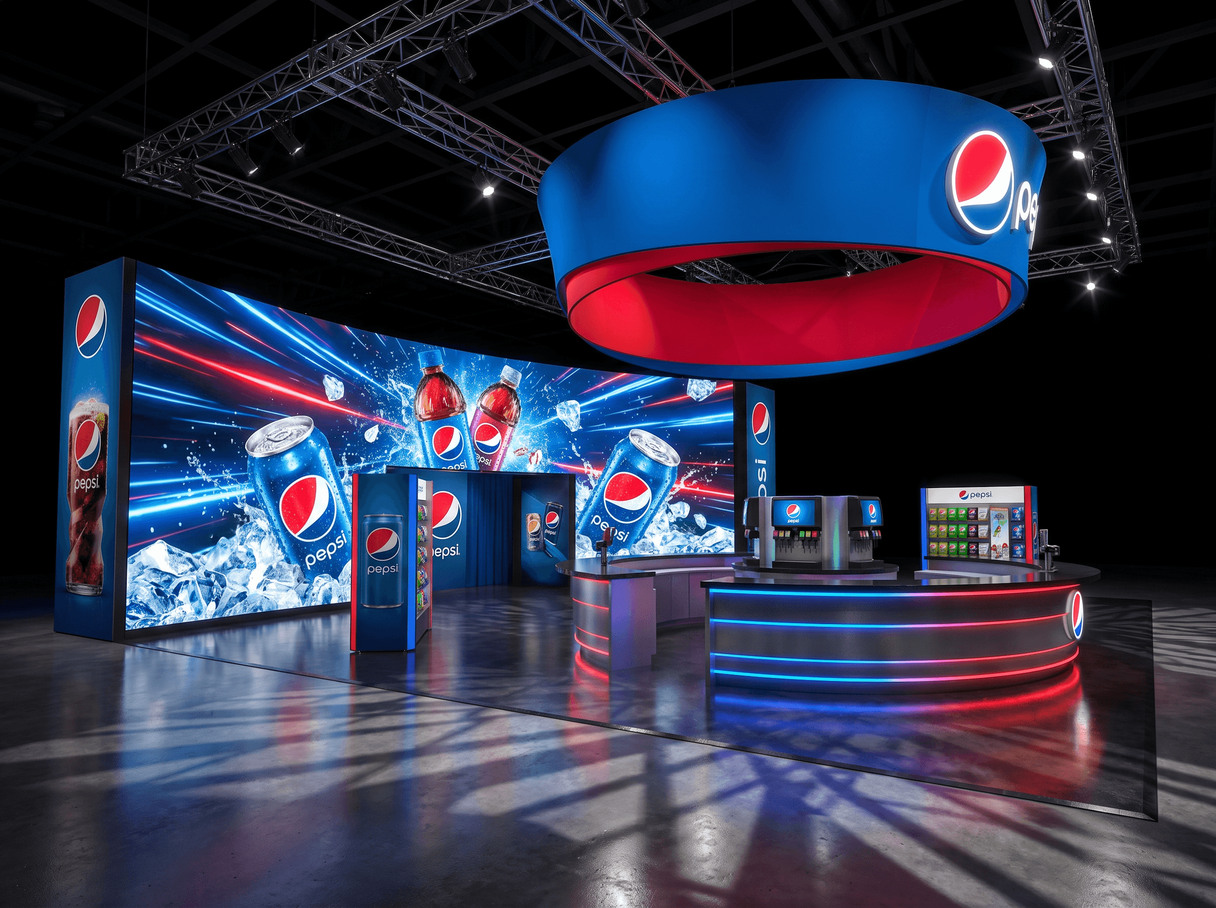 10x30 LED Trade Show Exhibit for World of Concrete in Las Vegas