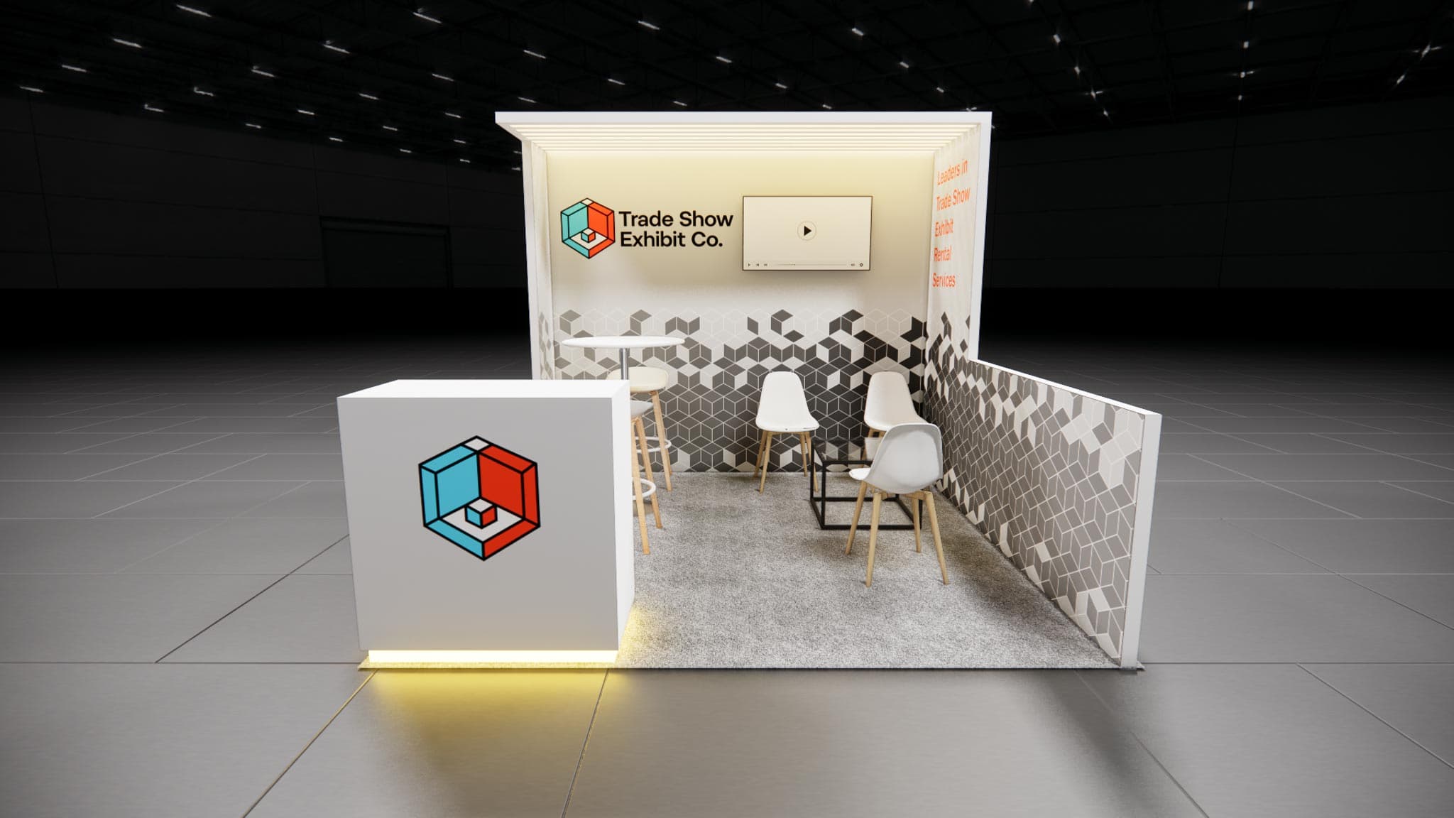 10 x 10 Inline Affordable Exhibit Rental — CES, Las Vegas