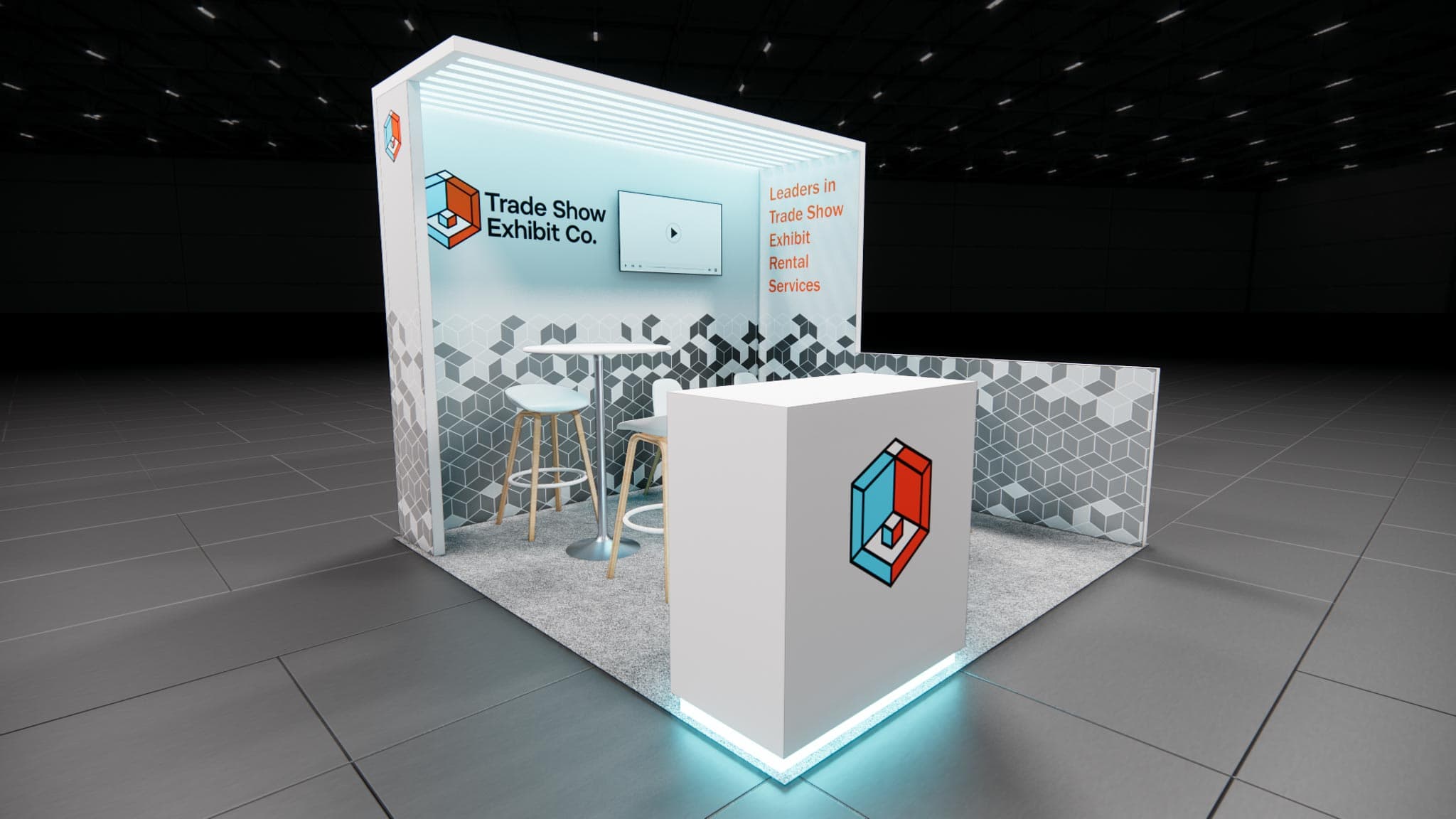 10 x 10 Inline Affordable Exhibit Rental — CES, Las Vegas