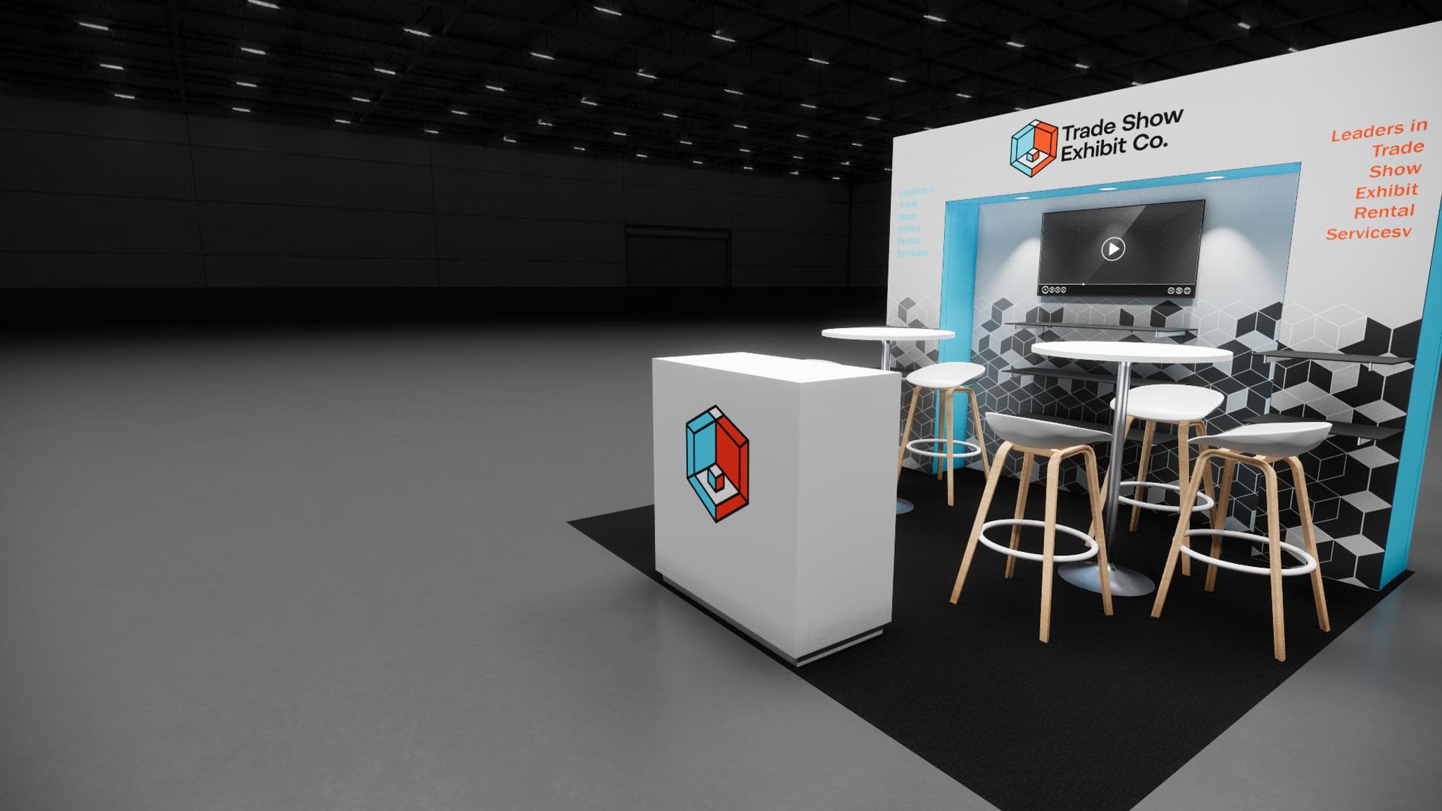 10 x 10 Inline Affordable Exhibit Rental — CES, Las Vegas