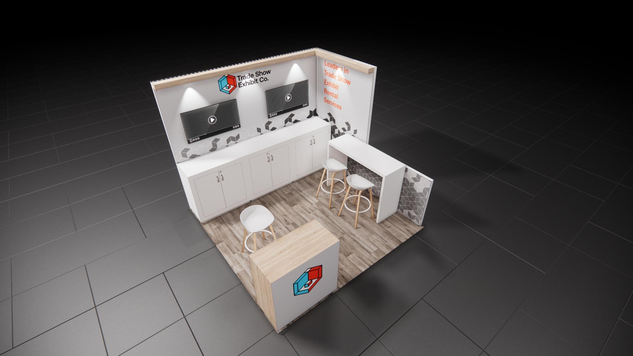 10 x 10 Inline Affordable Exhibit Rental — CES, Las Vegas
