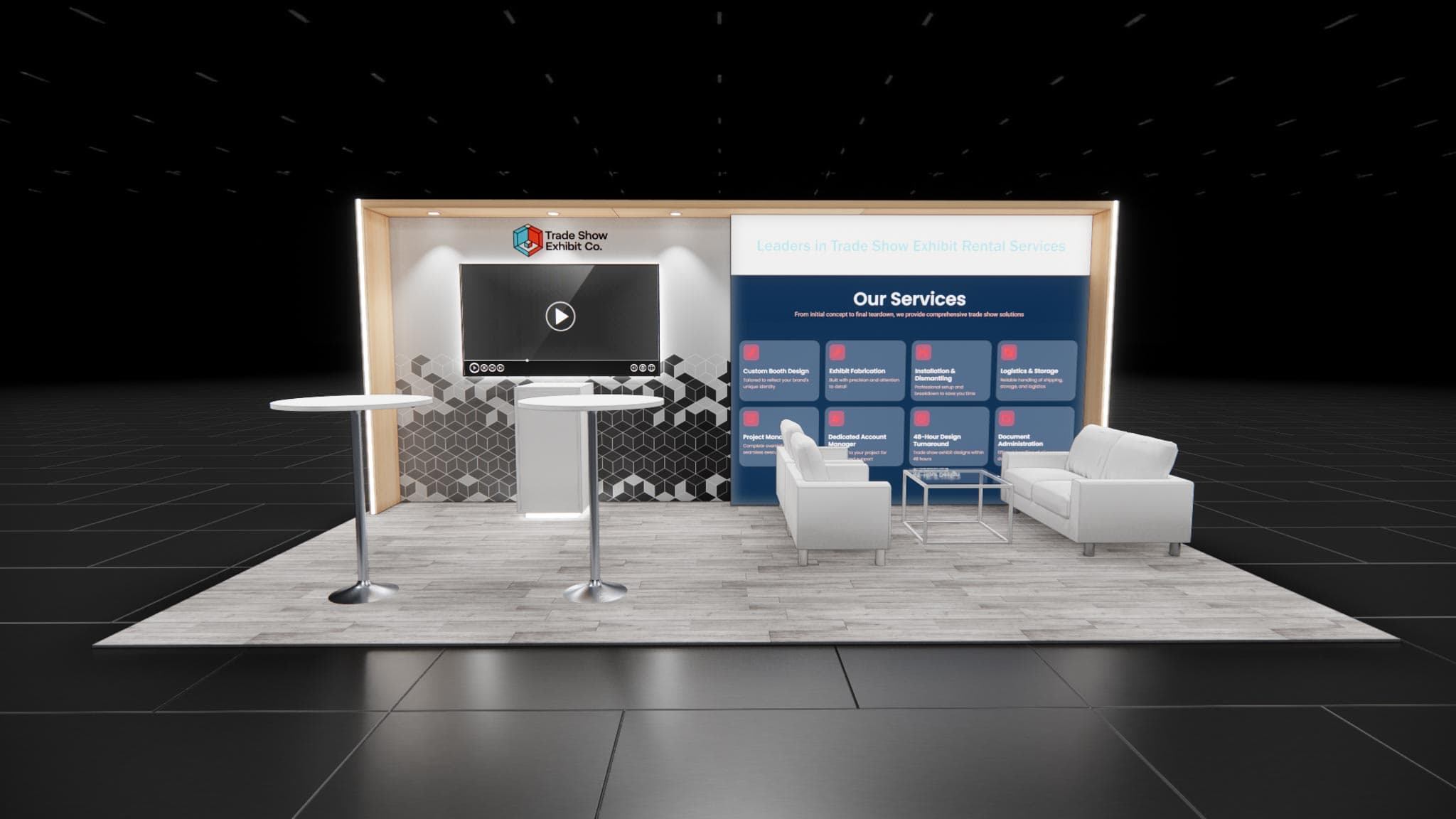 10 x 20 Inline Affordable Exhibit Rental — CES, Las Vegas